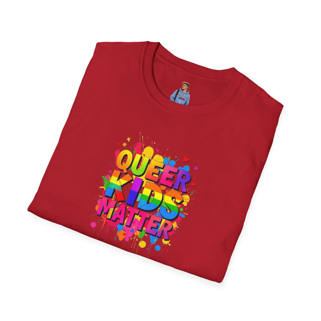 Queer Kids Matter Unisex Softstyle T-Shirt - Celebrate Inclusivity & Pride