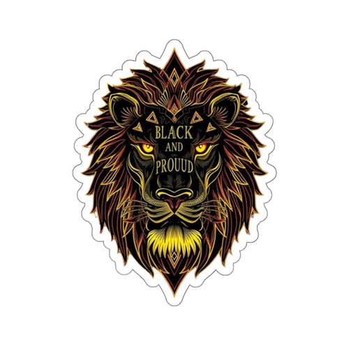 Black And Proud Lion Sticker - EqualiTees.Me