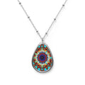 Kaleidoscope Teardrop Pendant Necklace