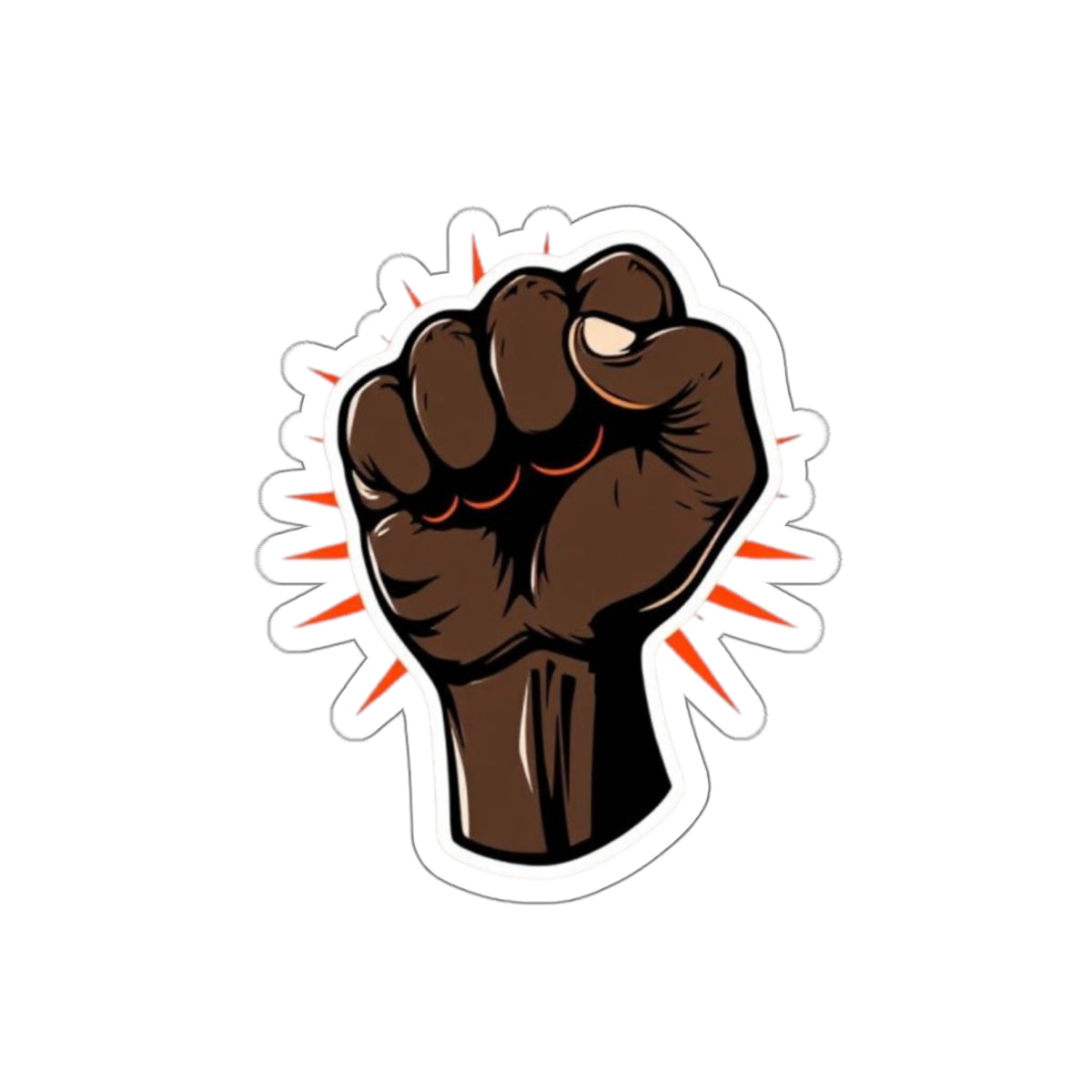 Die-Cut Stickers - Proud Black Solidarity Fist - EqualiTees.Me