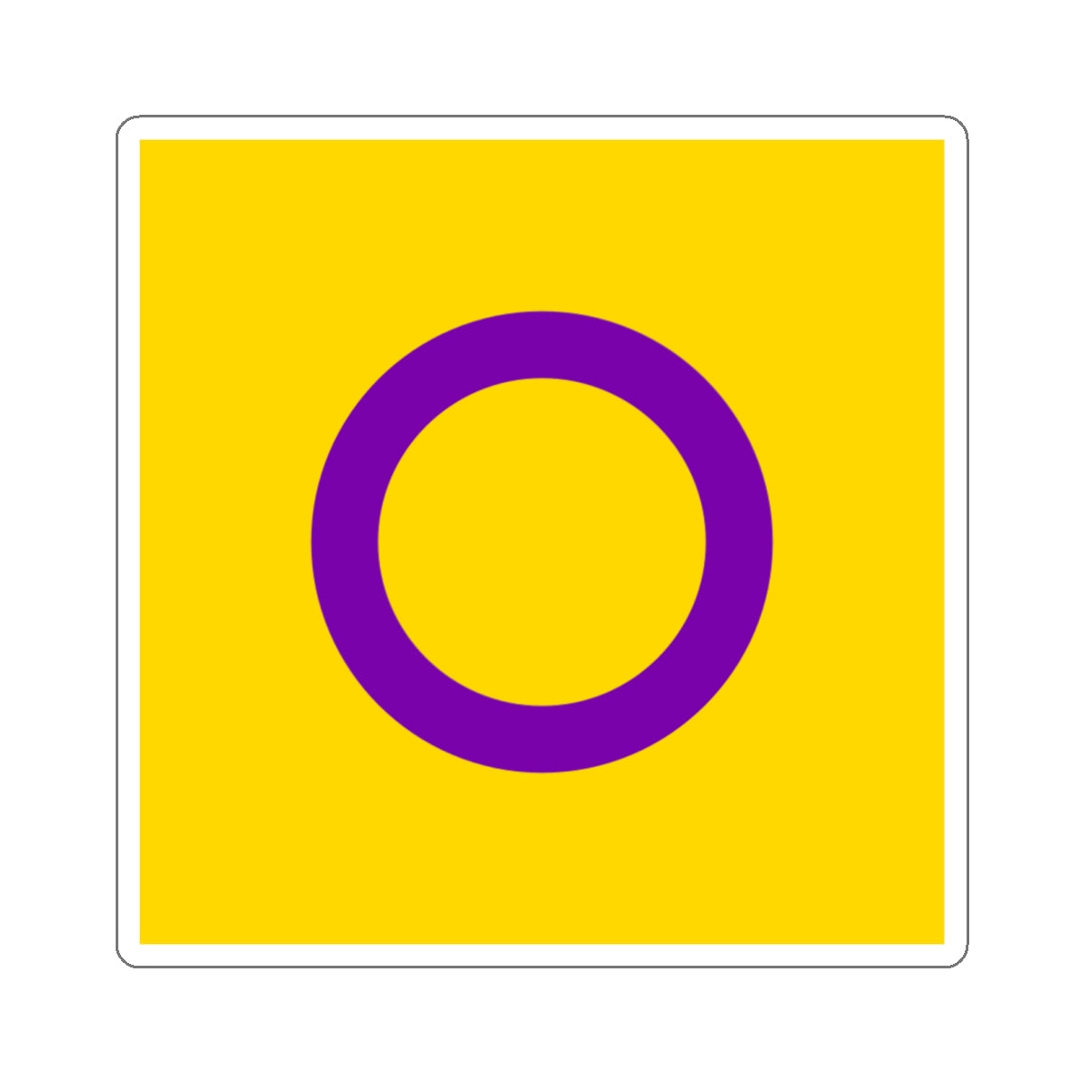 Intersex Pride Flag Die-Cut Sticker - EqualiTees.Me