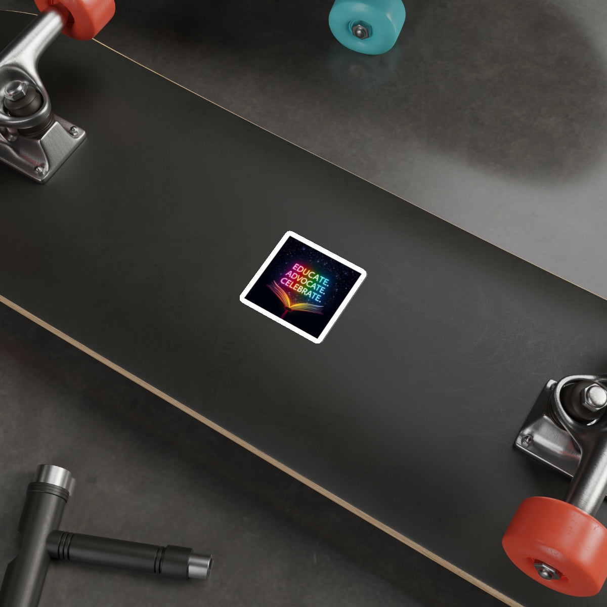 Inspiring Die-Cut Stickers - 'Educate. Advocate. Celebrate.' - Perfect for Students and Activists - EqualiTees.Me