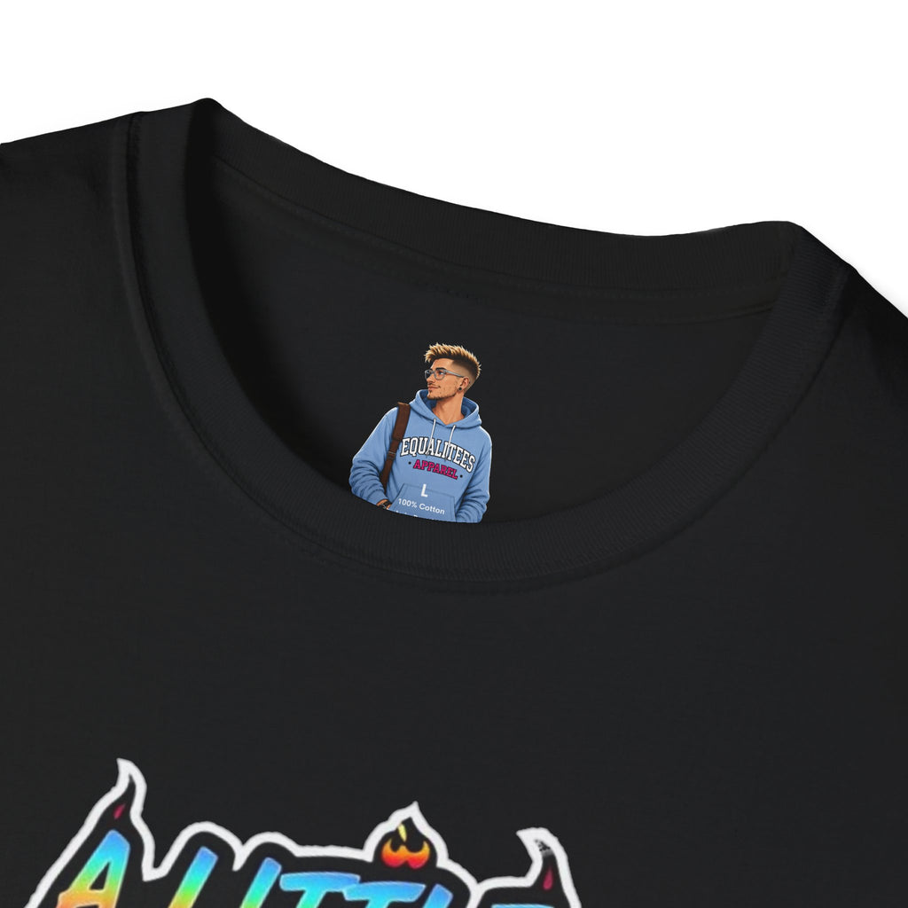 Camiseta unisex de estilo suave A Little Bit Neurospicy: camiseta gráfica divertida y peculiar para la conciencia neurodivergente