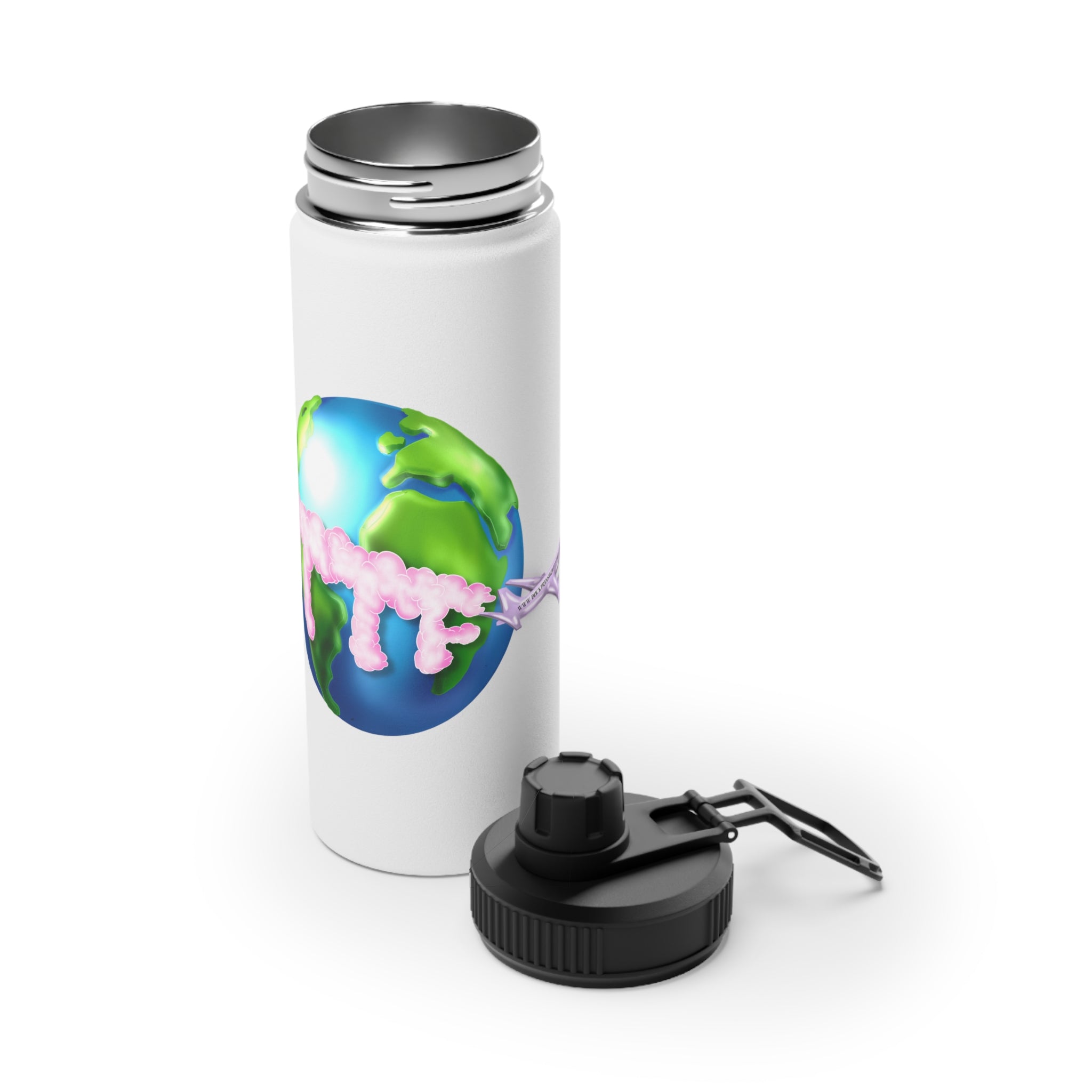 BTTF - Black Trans Travel Fund Logo Stainless Steel Sports Water Bottle