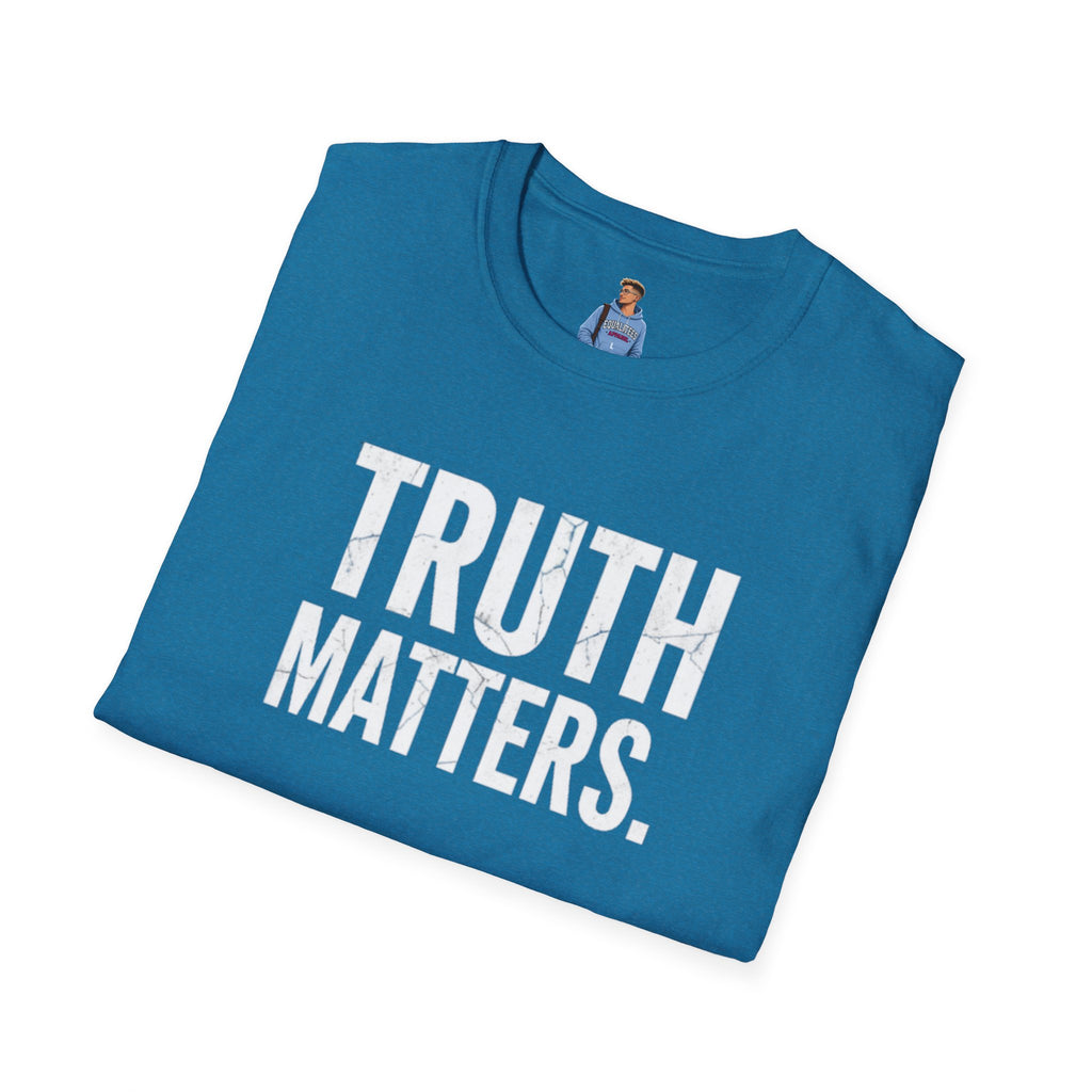 Camiseta unisex de estilo suave: camiseta con el lema "La verdad importa", ideal para activistas y uso diario.
