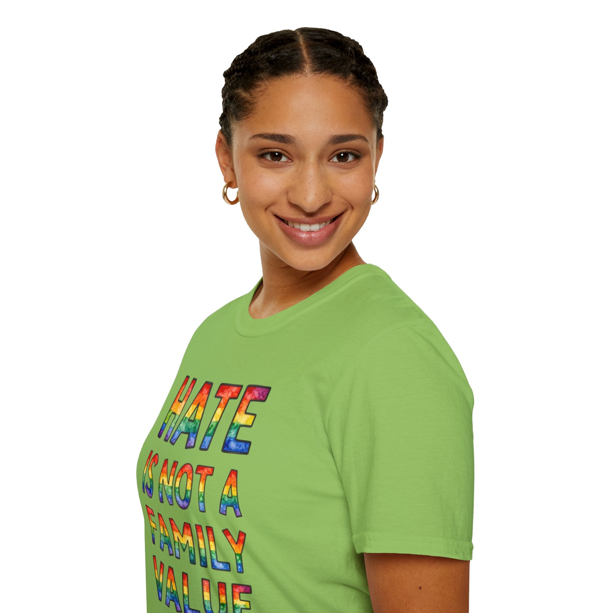 Hate Is Not A Family Value Rainbow Pride T-Shirt