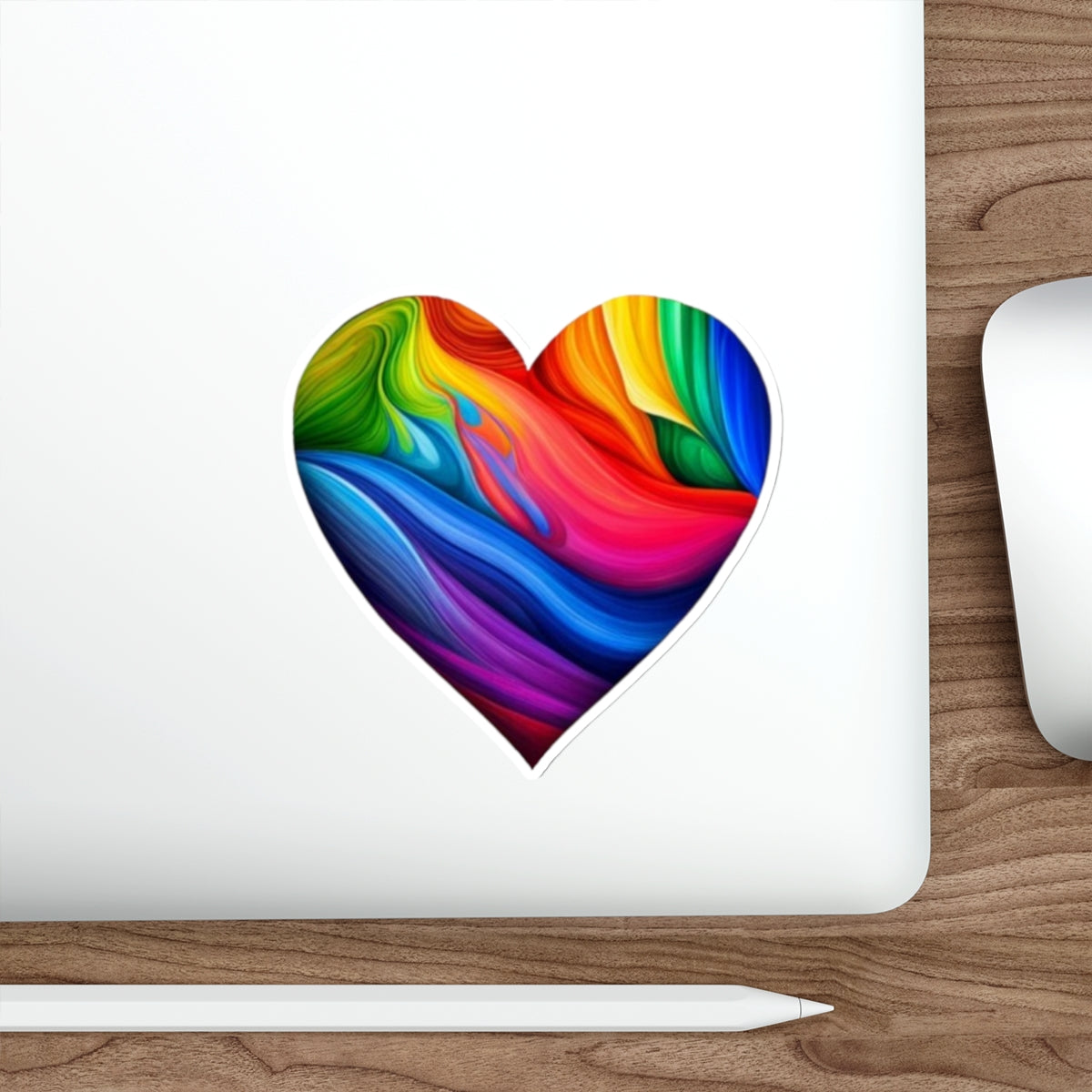 Die-Cut Stickers - Rainbow Heart - EqualiTees.Me