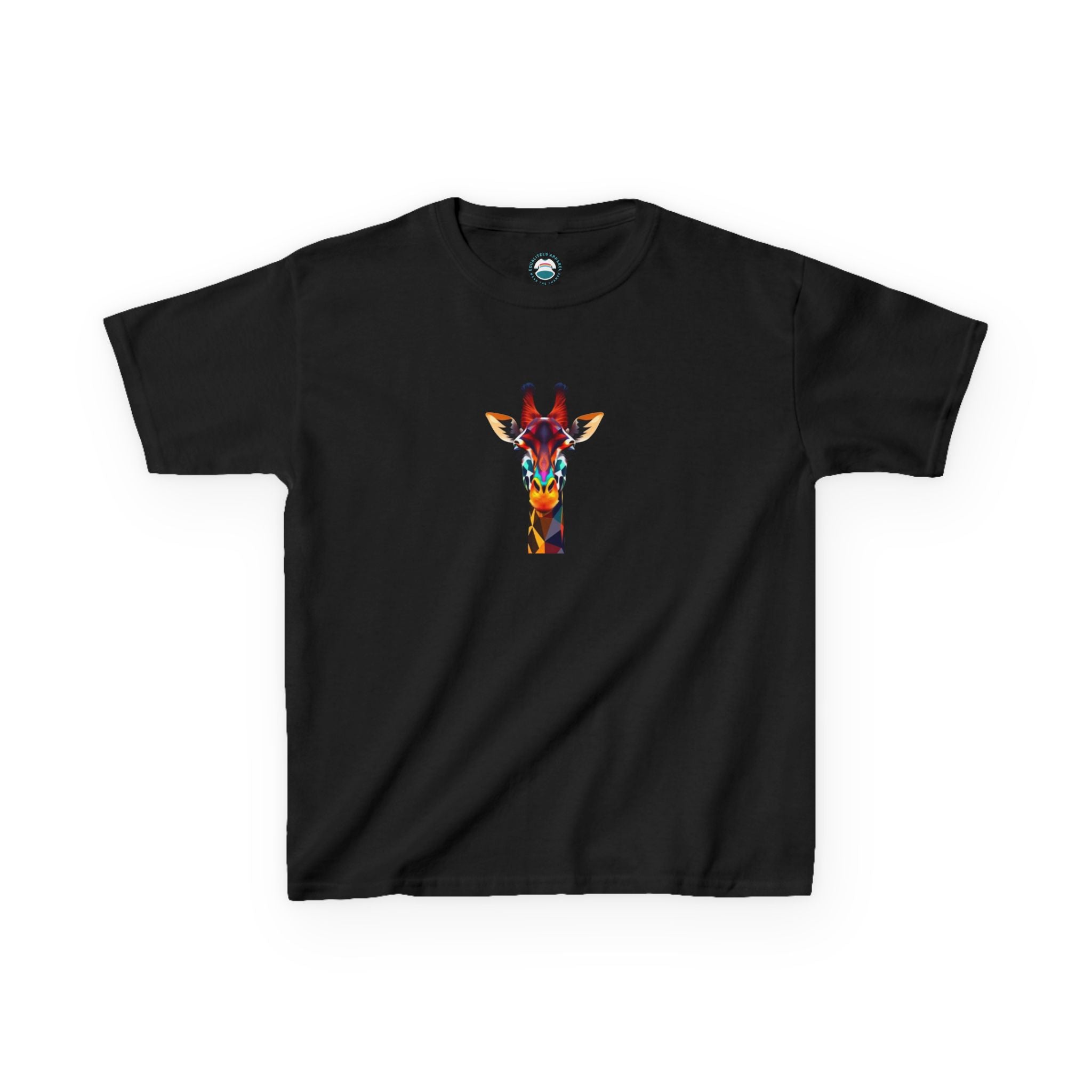 Colorful Fractal Giraffe Kids Heavy Cotton™ Tee - EqualiTees.Me