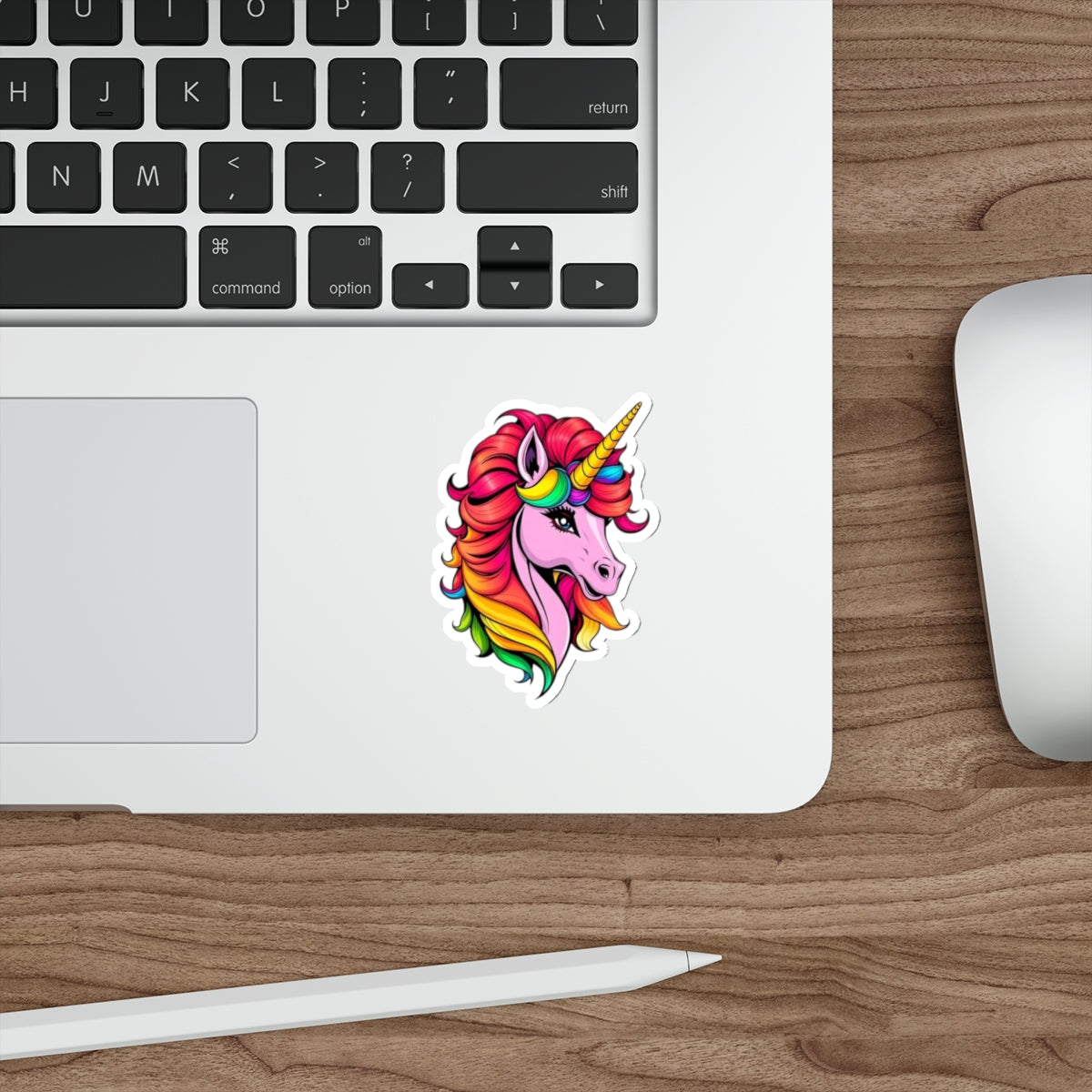 Die-Cut Stickers - Pink Unicorn - EqualiTees.Me