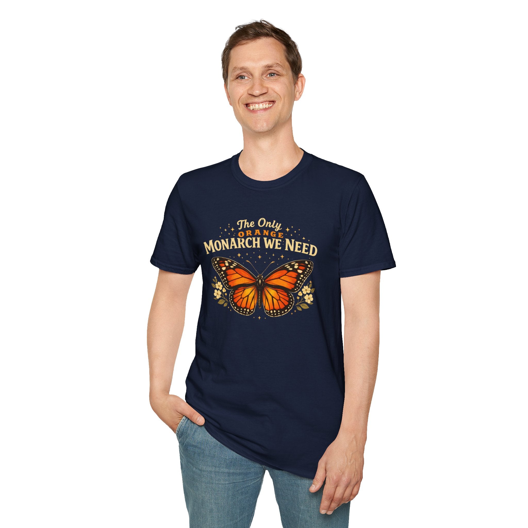Monarch Butterfly T-Shirt — "The Only Orange Monarch We Need" No Kings Tee