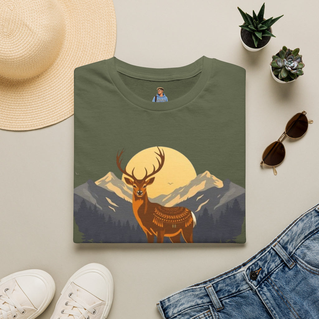 Mountain Sunset Deer Unisex Softstyle T-Shirt