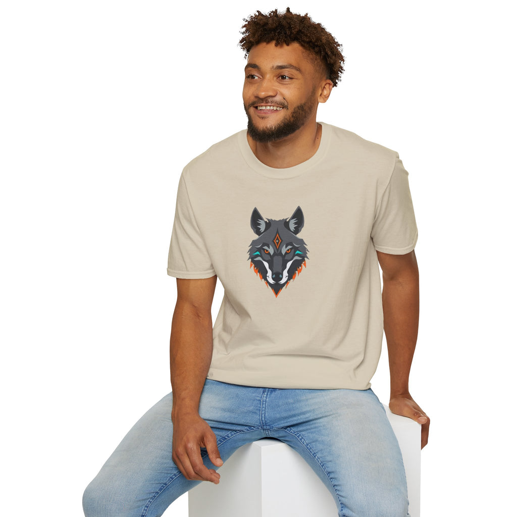 Mystical Wolf Design Unisex Softstyle T-shirt