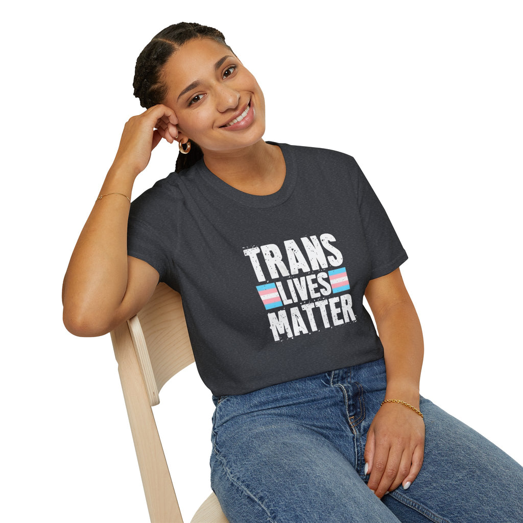 Trans Lives Matter Unisex Softstyle T-Shirt - Support LGBTQ+ Rights