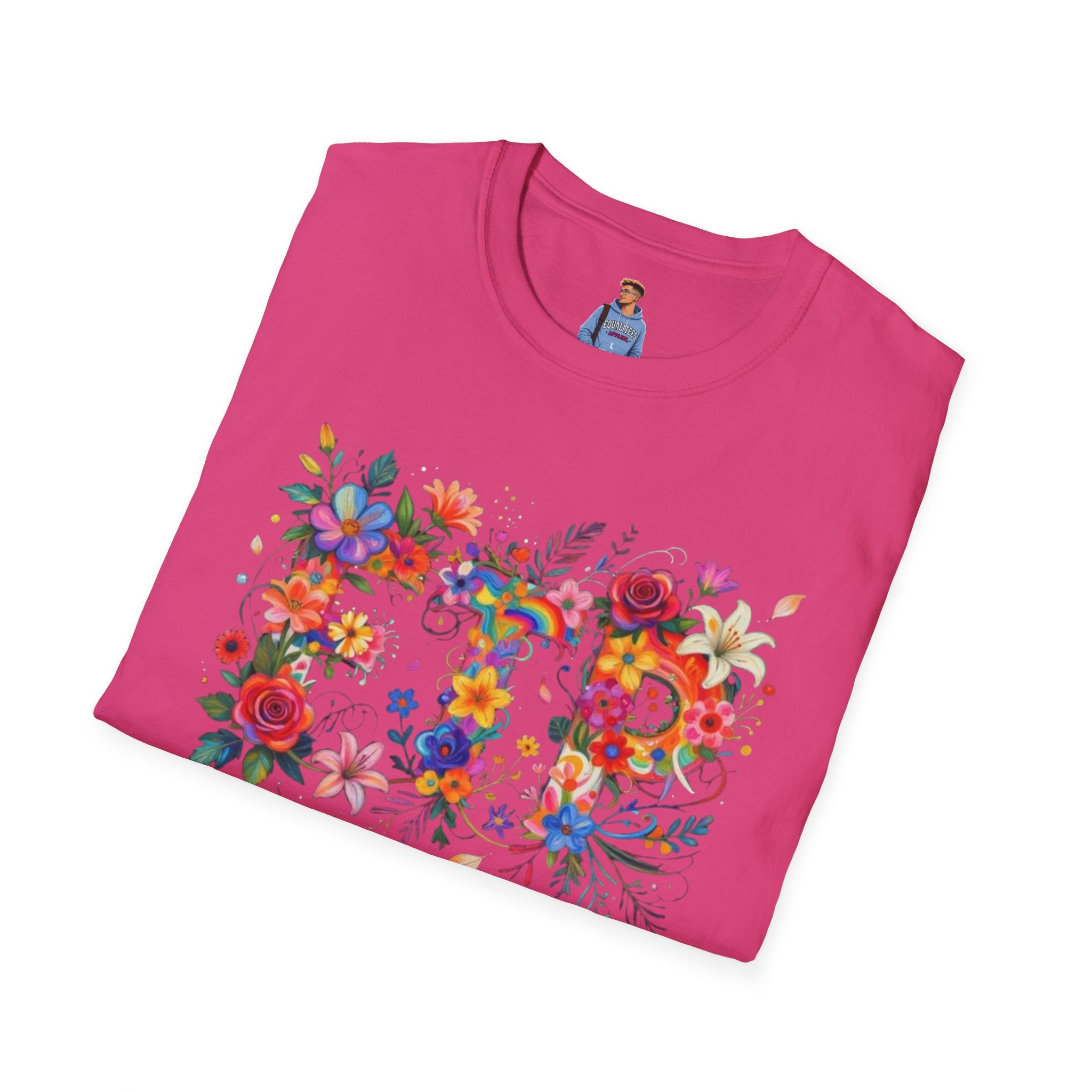 Floral 'FTP' Graphic T-Shirt