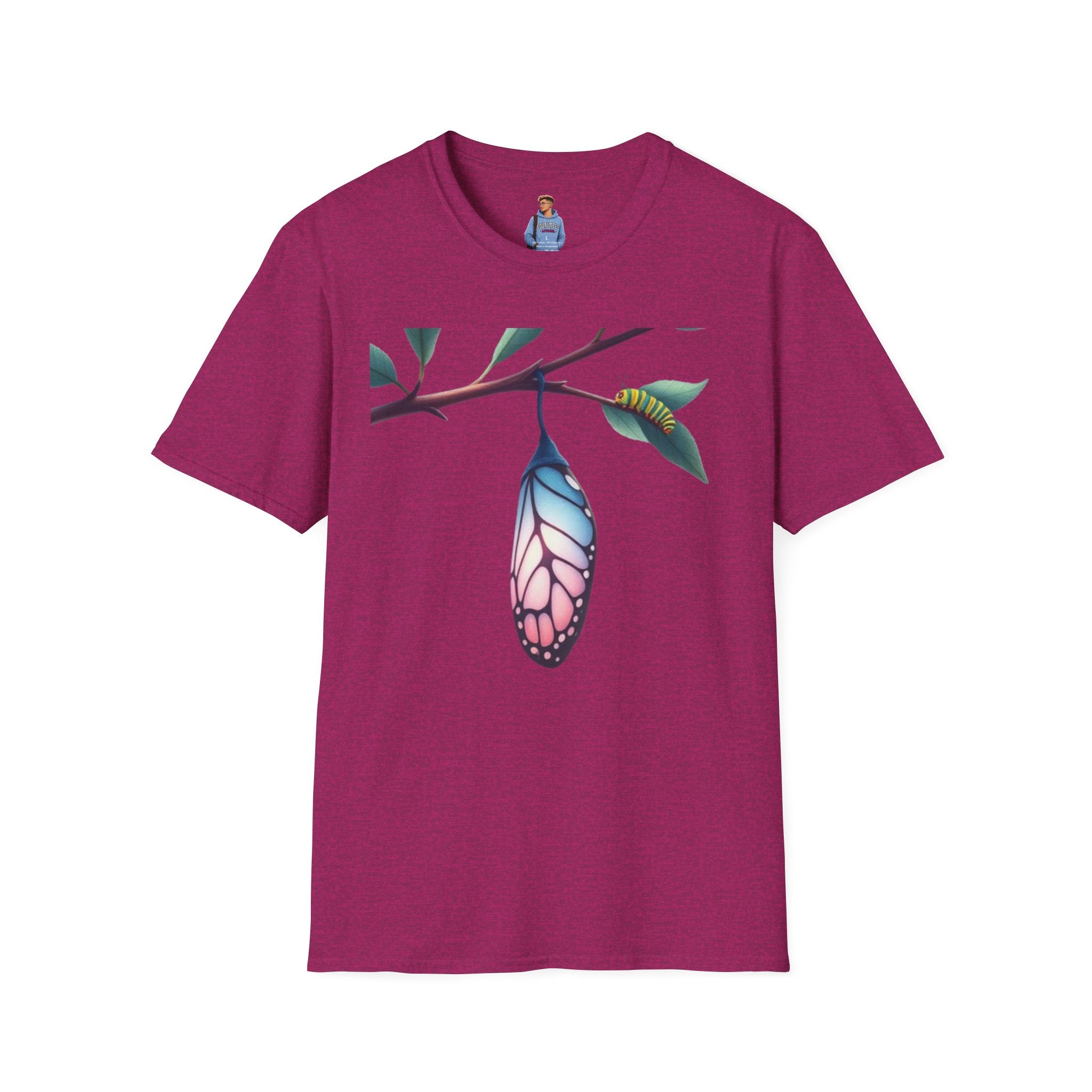 Trans Caterpillar to Butterfly Graphic T-Shirt