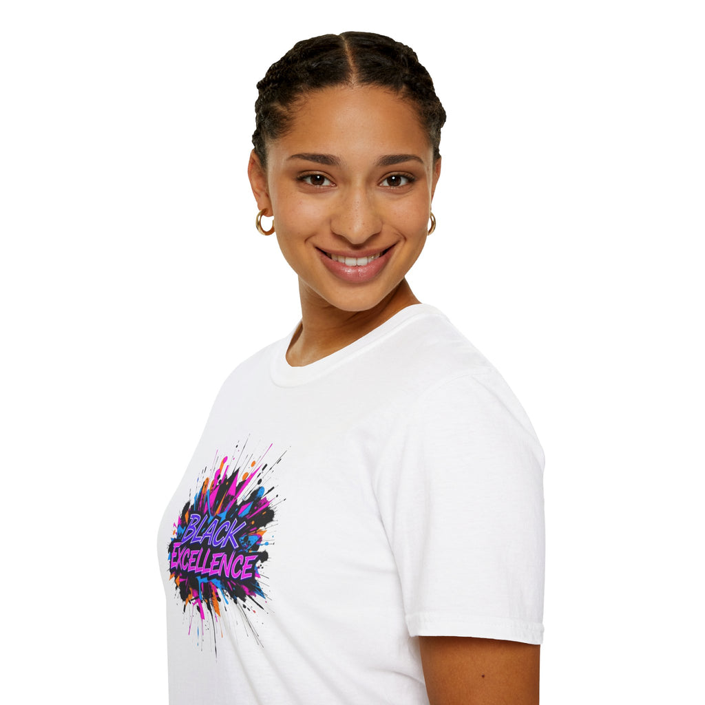 Unisex Softstyle T-Shirt - Black Excellence Graphic Tee