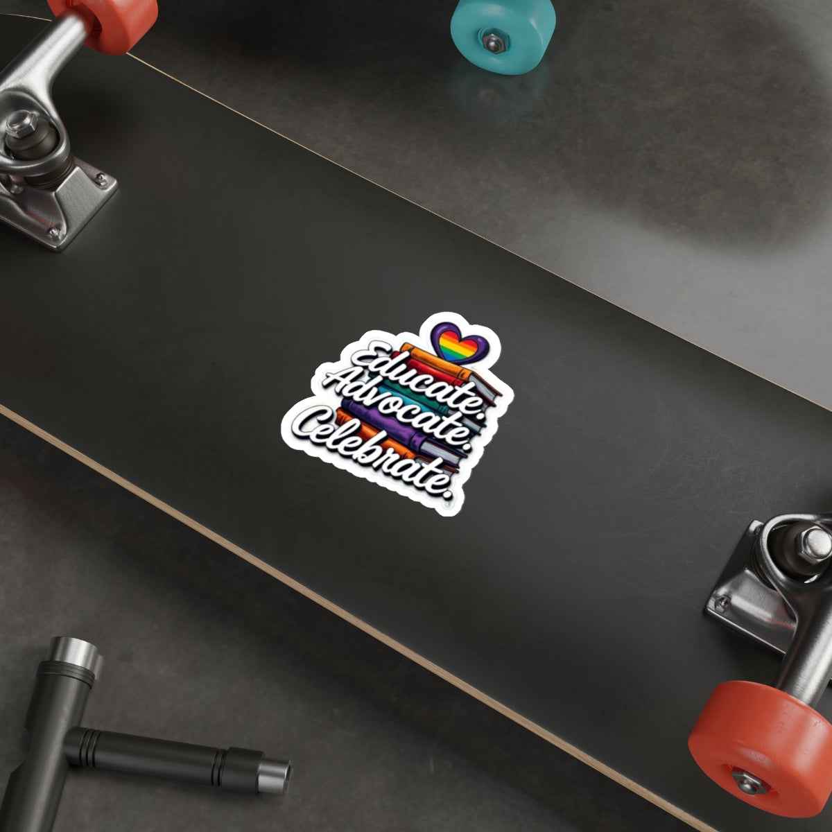 Educate Advocate Celebrate Die-Cut Sticker