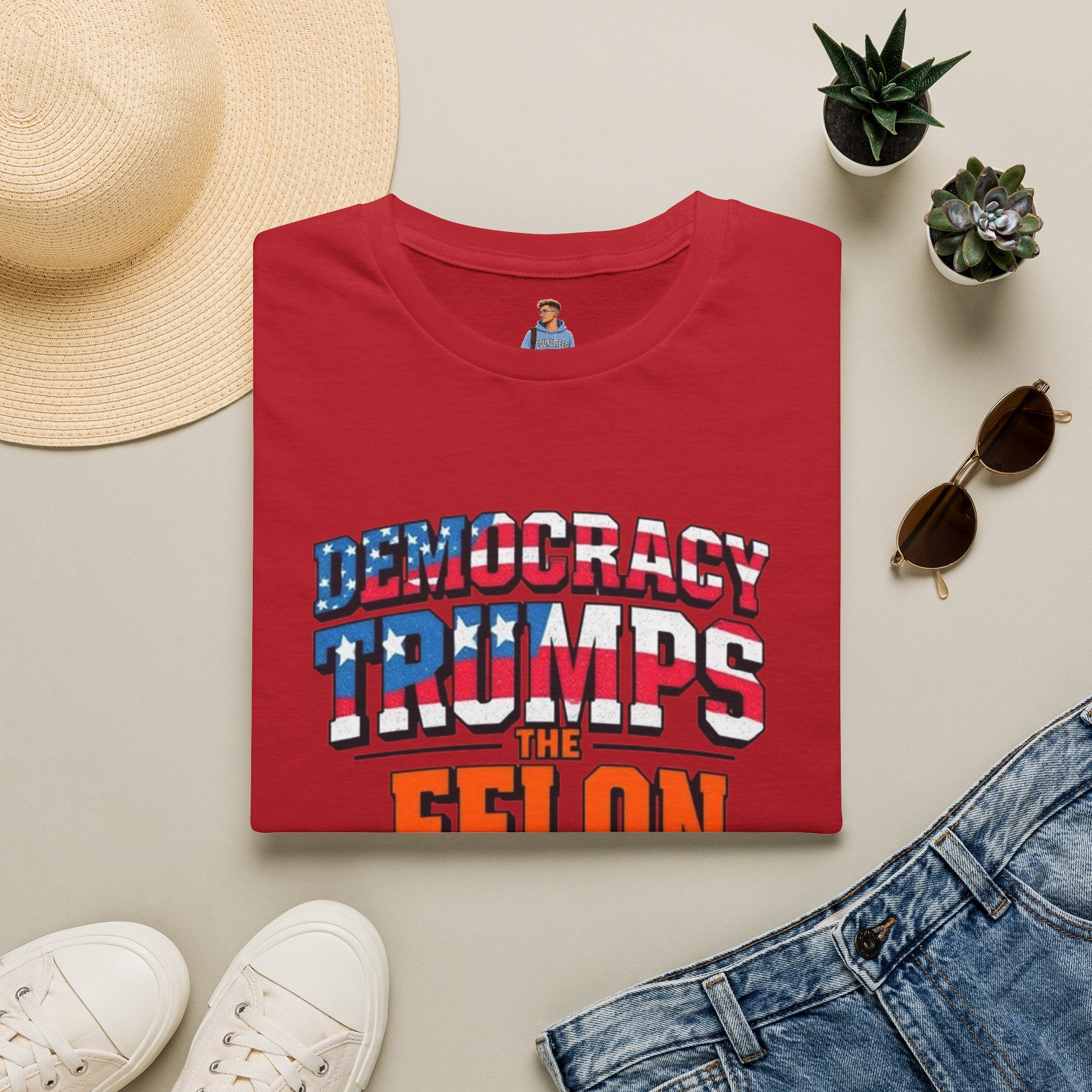 Democracy Trumps the Felon Graphic Tee