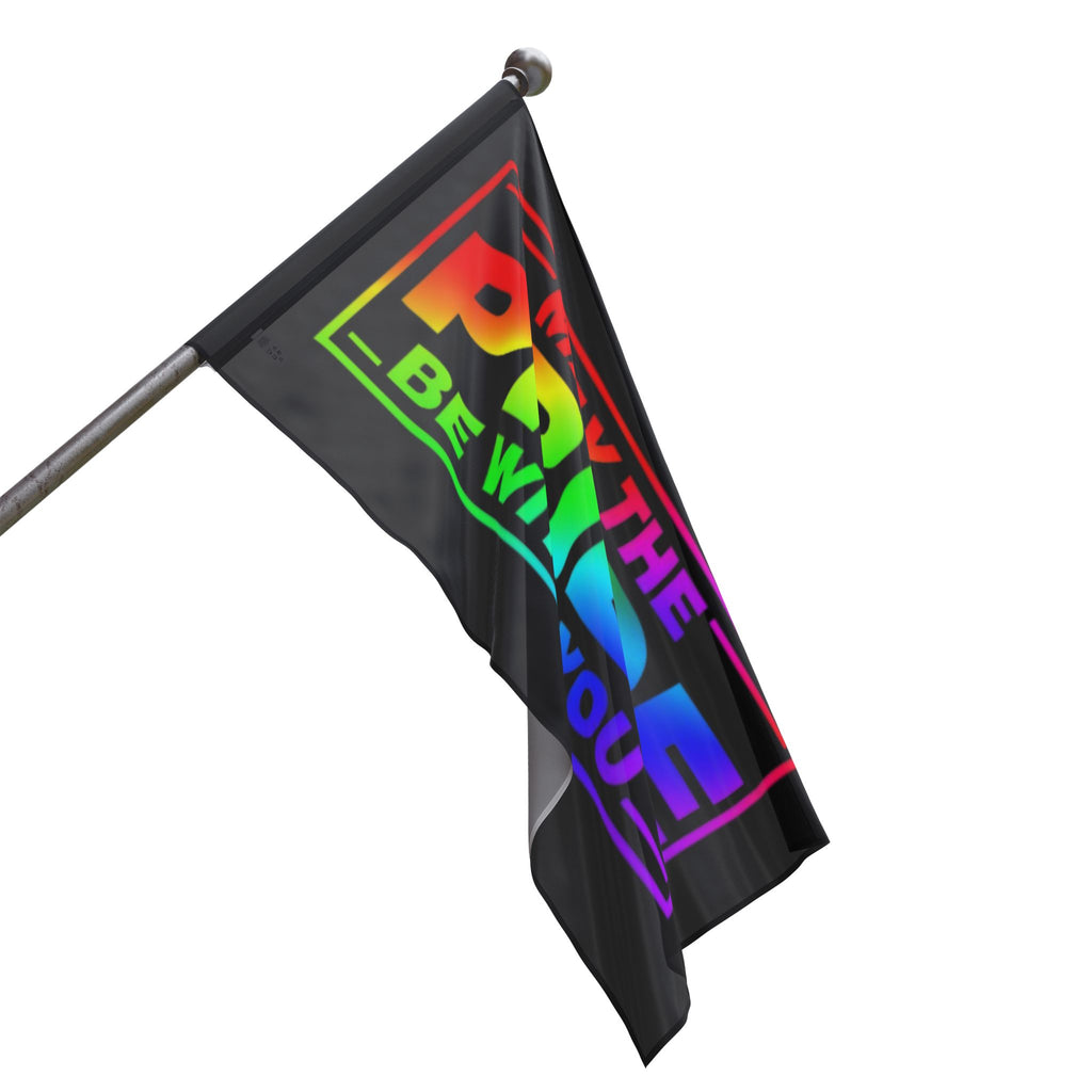 May the Pride Be With You Flag - Aesthetic LGBTQ+ Banner for Celebration & Home Decor - EqualiTees.Me
