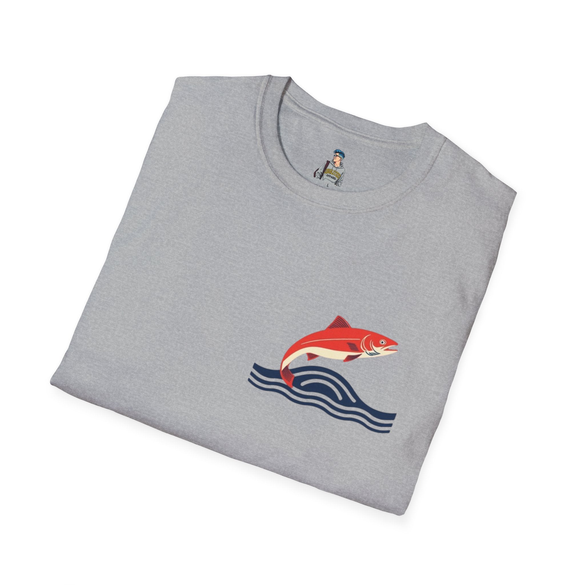 Jumping Salmon Native Pride Softstyle Unisex T-shirt