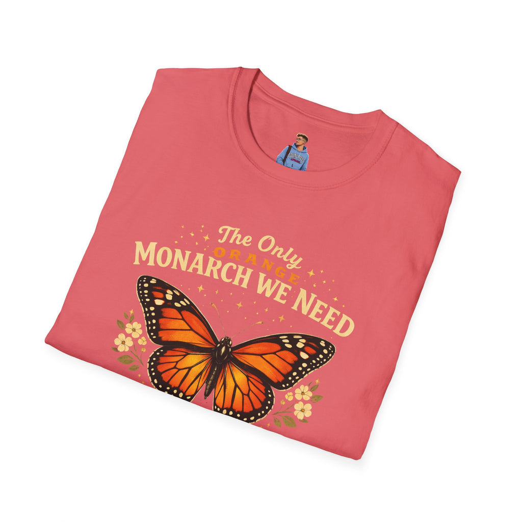 Monarch Butterfly T-Shirt — "The Only Orange Monarch We Need" No Kings Tee