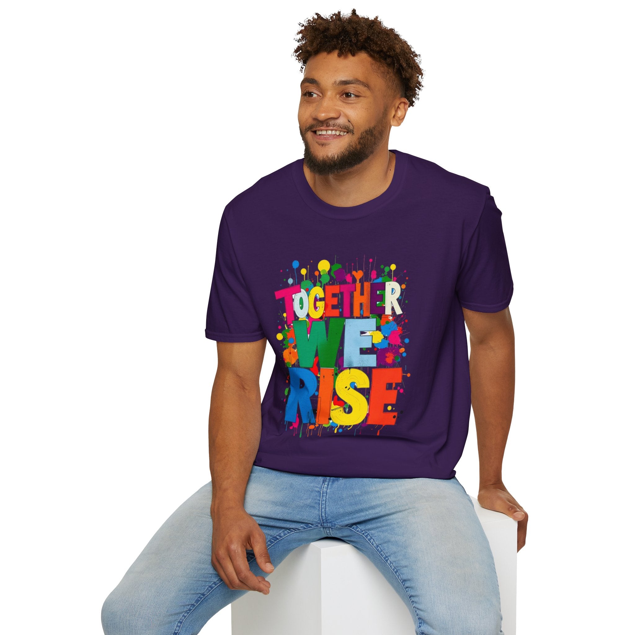 Juntos nos levantamos Camiseta unisex de estilo suave