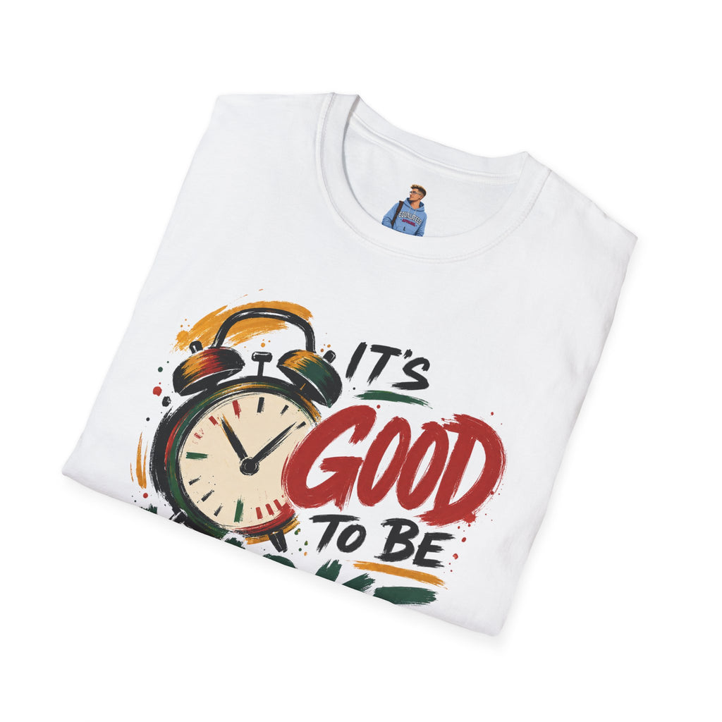 T-Shirt — "It's Good To Be Woke" Graphic Tee (Alarm Clock Design)