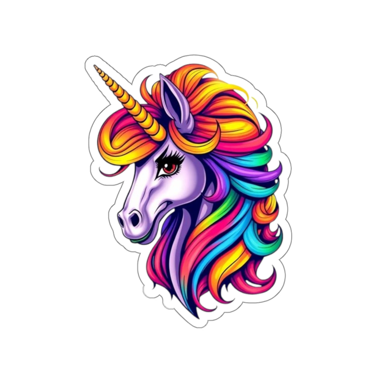 Die-Cut Stickers Purple Unicorn - EqualiTees.Me