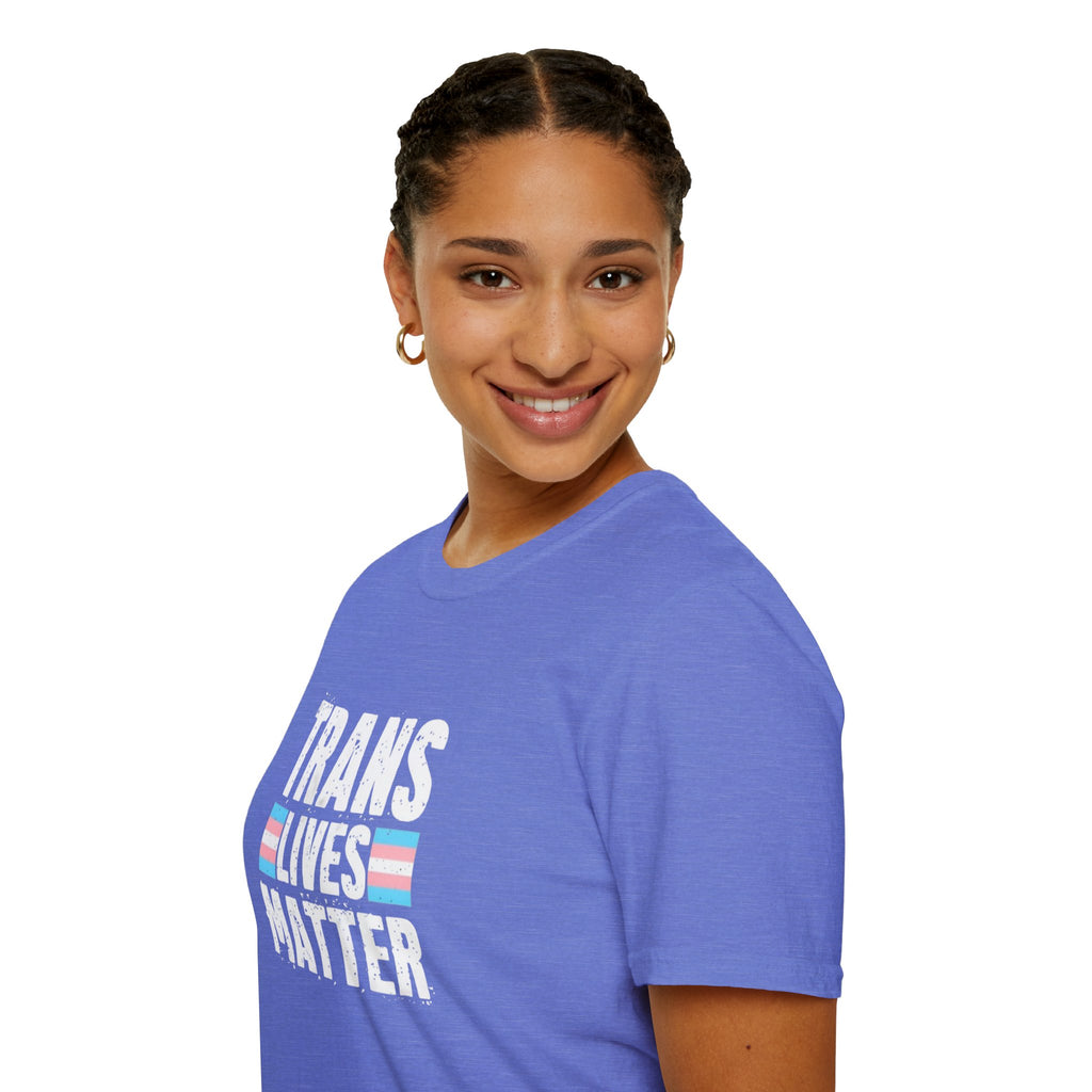 Trans Lives Matter Unisex Softstyle T-Shirt - Support LGBTQ+ Rights