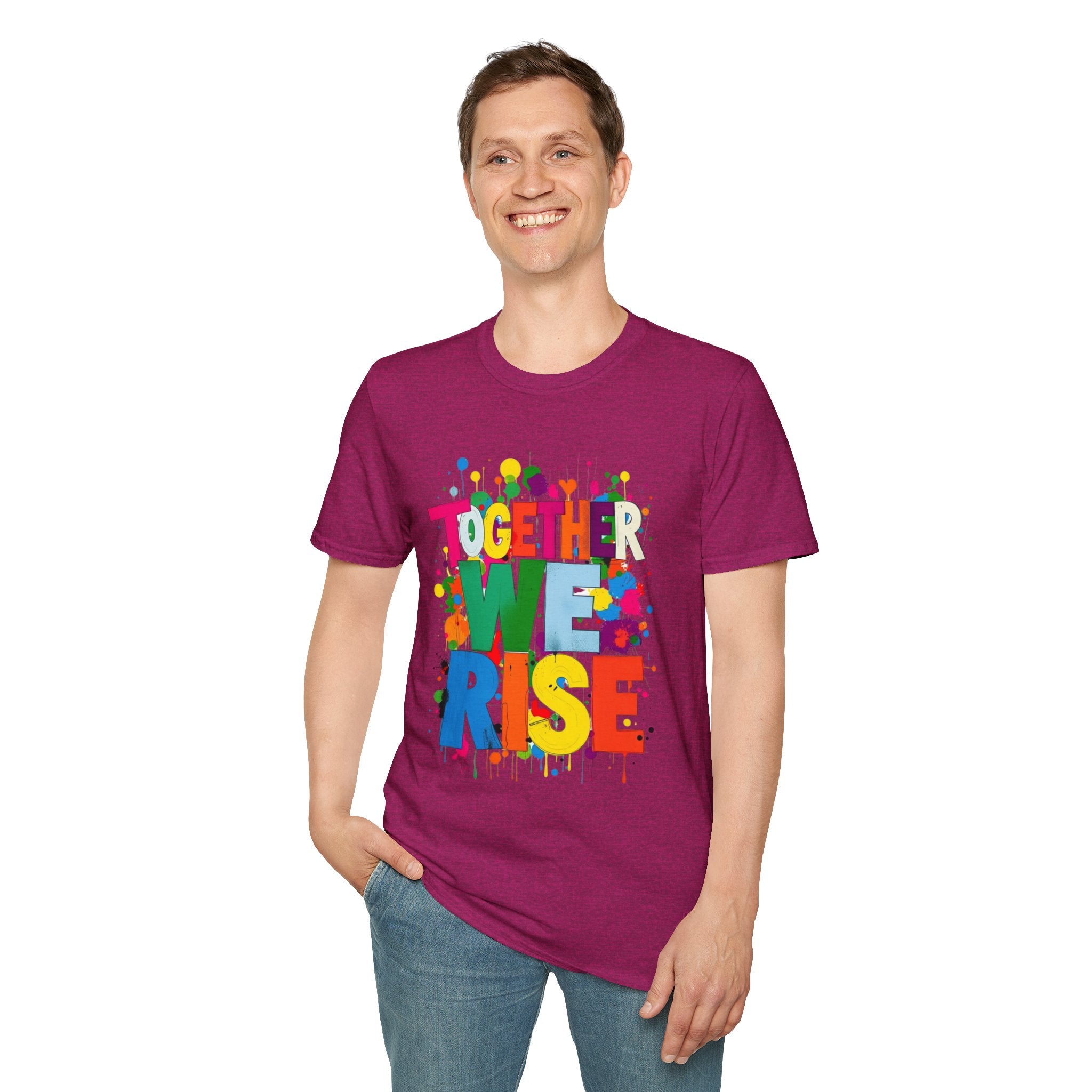 Juntos nos levantamos Camiseta unisex de estilo suave