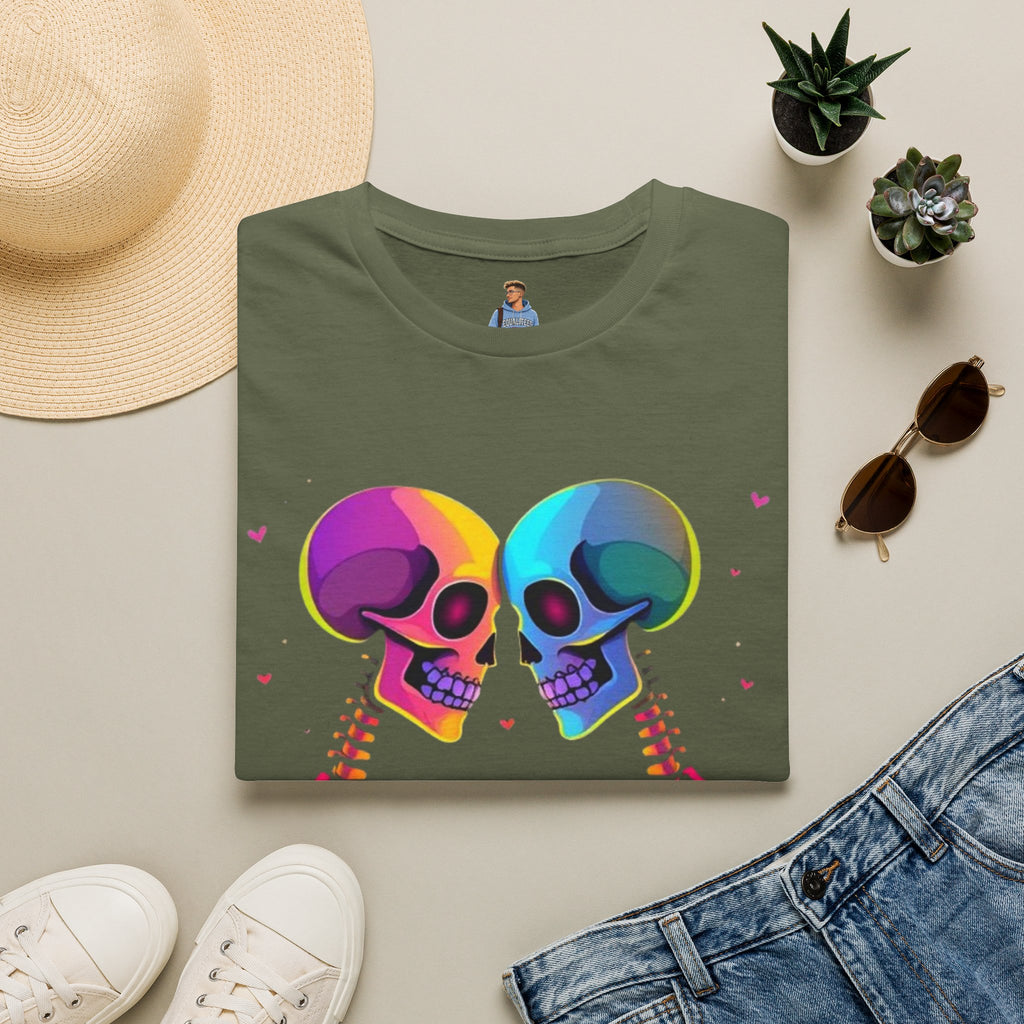 Rainbow Skeleton Love is Deeper Than Skin T-Shirt | Unisex Casual Tee