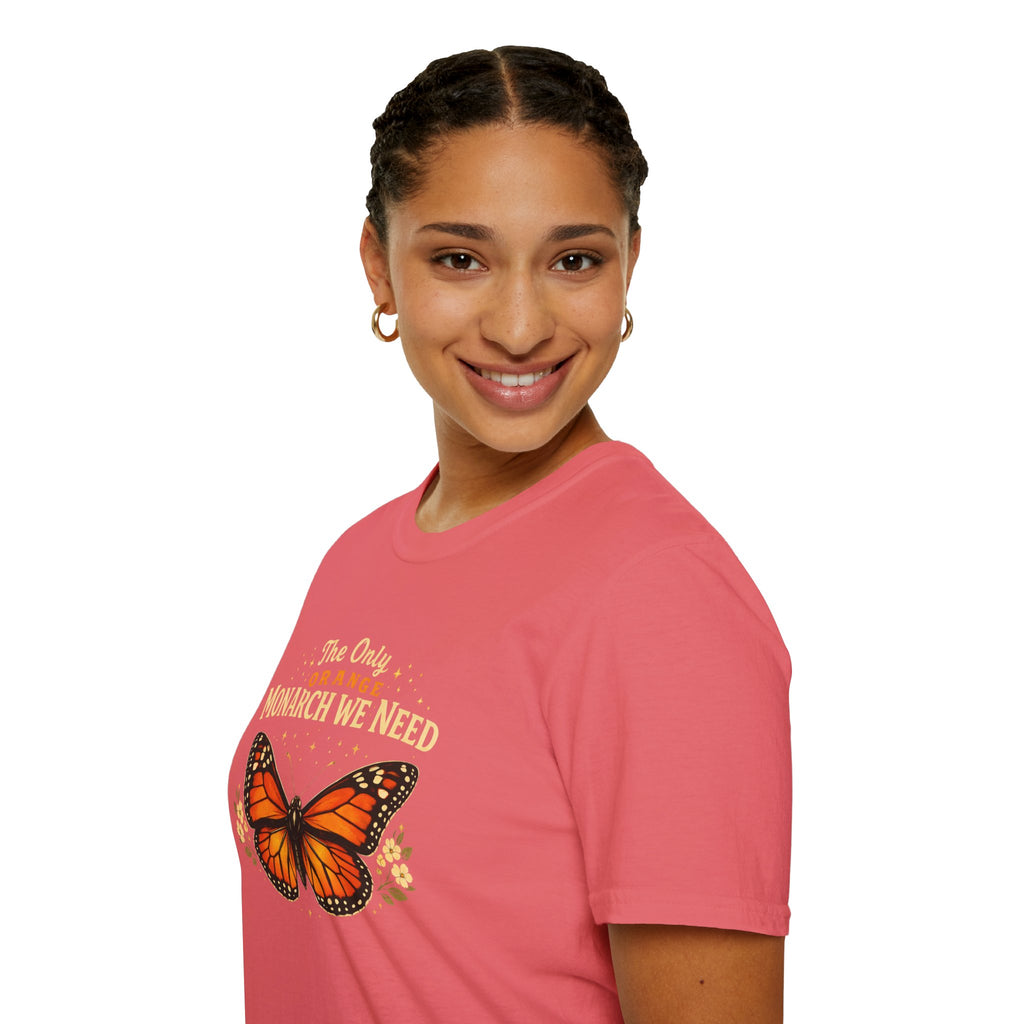 Monarch Butterfly T-Shirt — "The Only Orange Monarch We Need" No Kings Tee