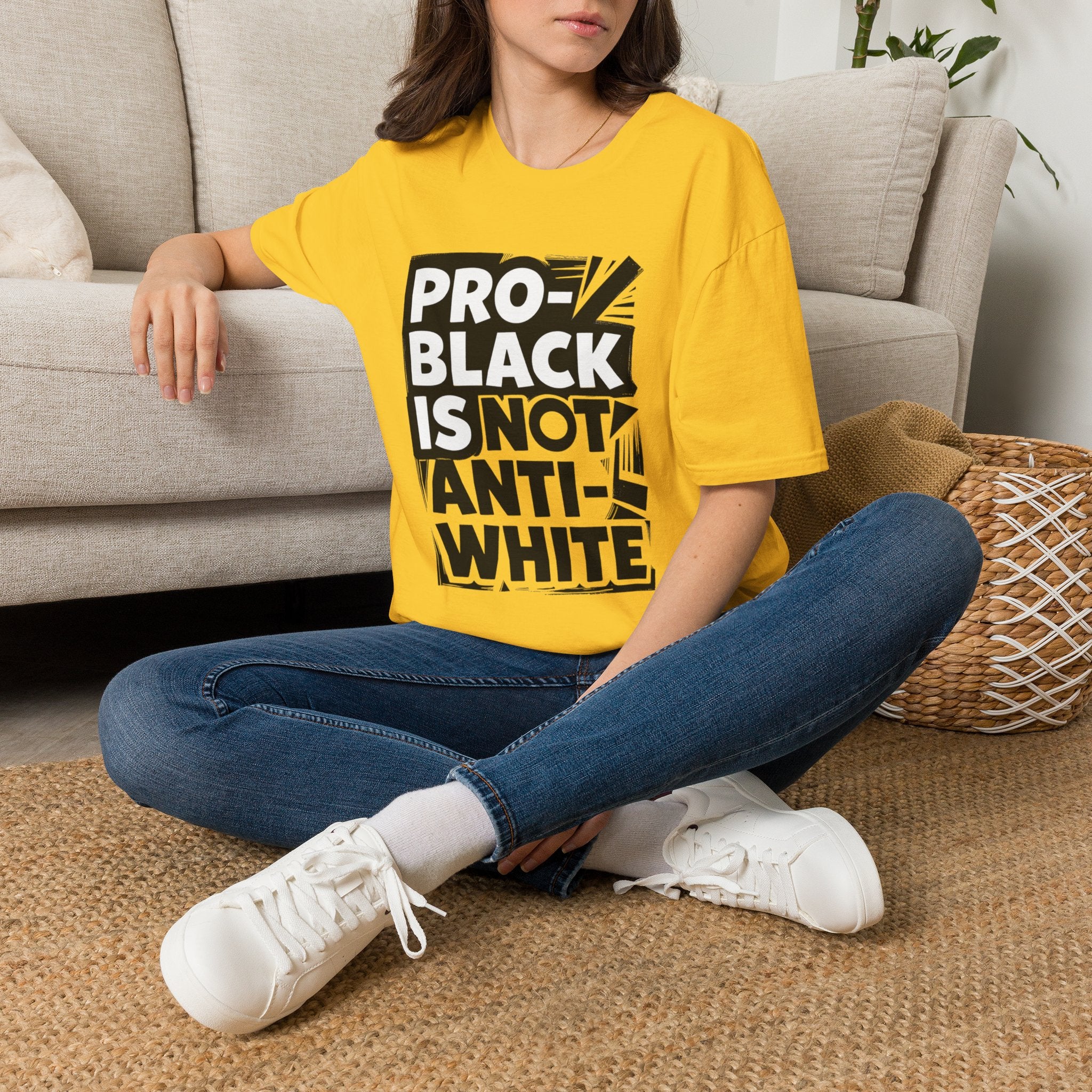 Pro-Black Is Not Anti-White Statement T-Shirt