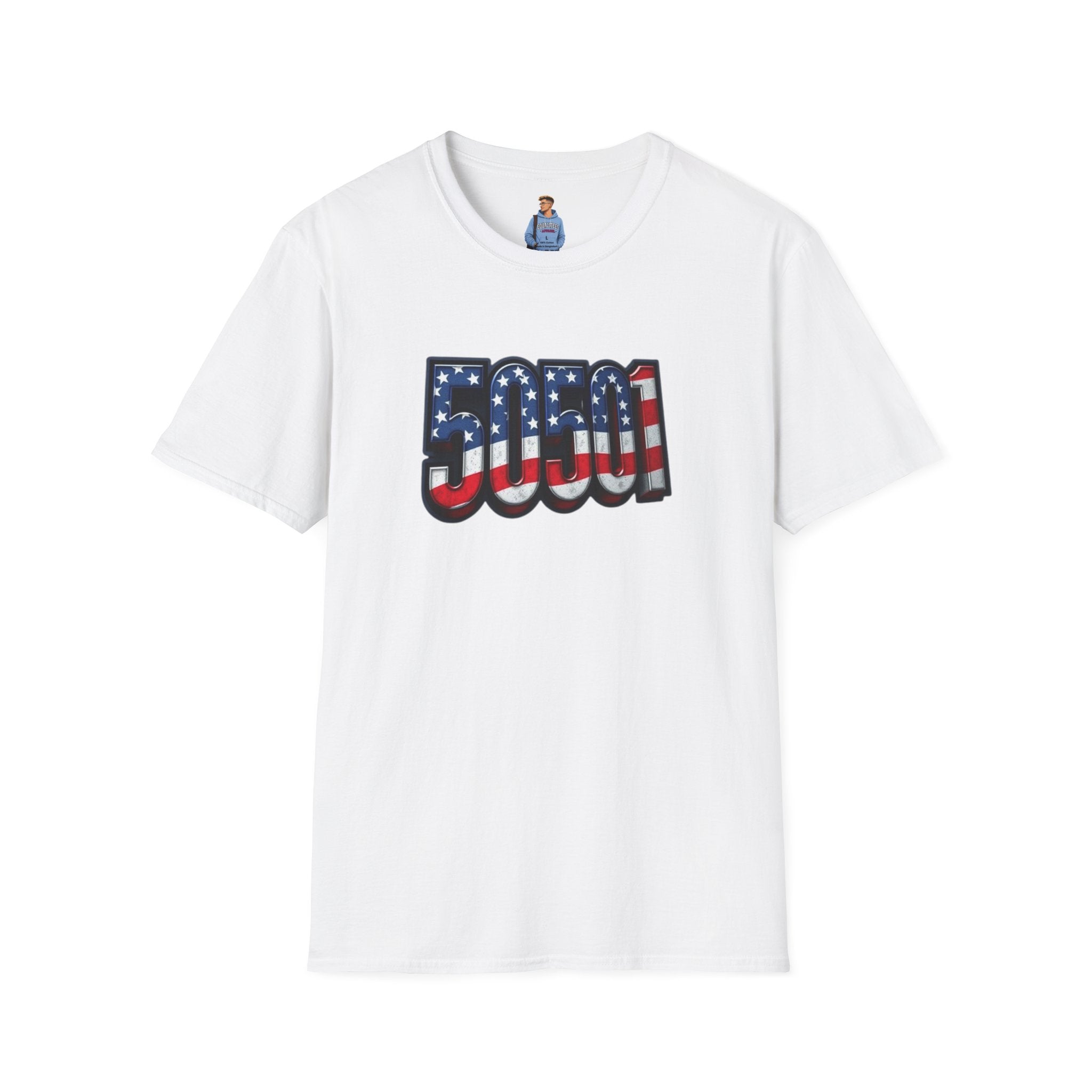 Camiseta unisex patriótica - 50501 "Nosotros, el pueblo, nos levantamos" - Diseño de la bandera estadounidense