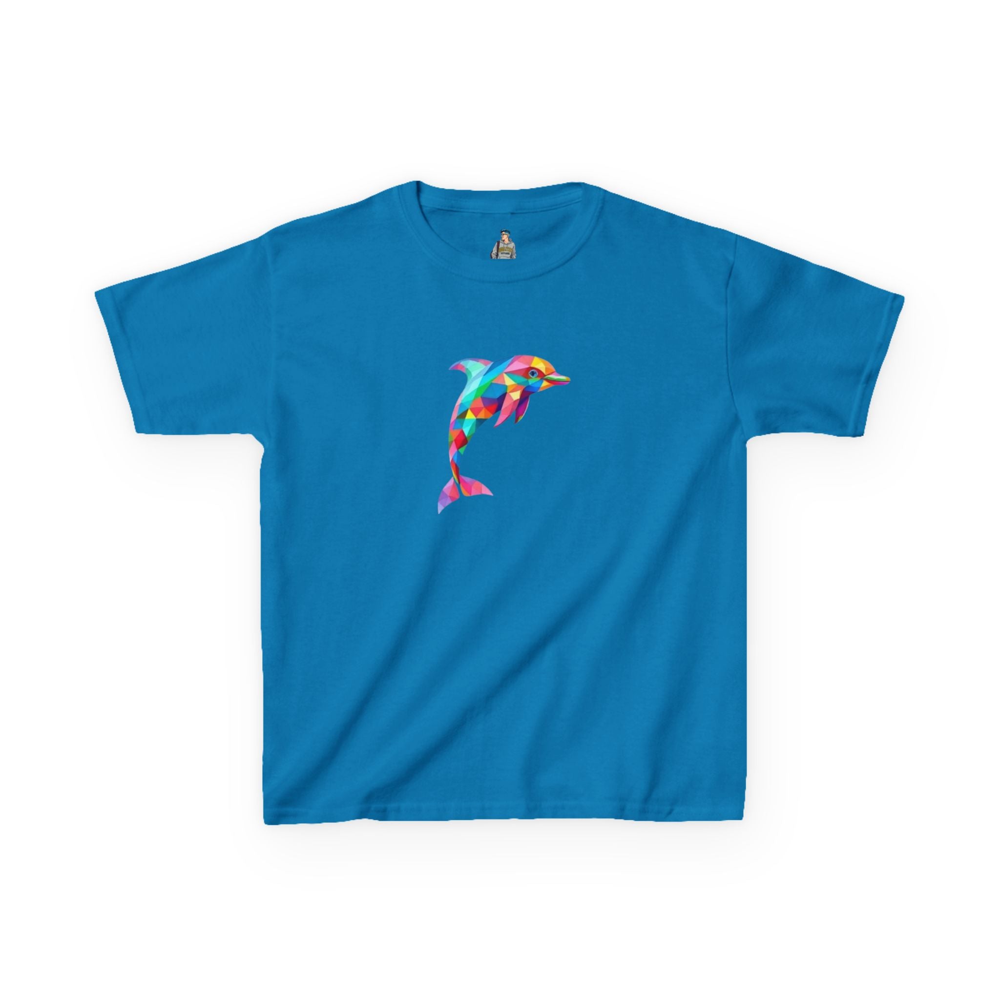 Colorful Fractal Dolphin Kids Heavy Cotton Tee - EqualiTees.Me