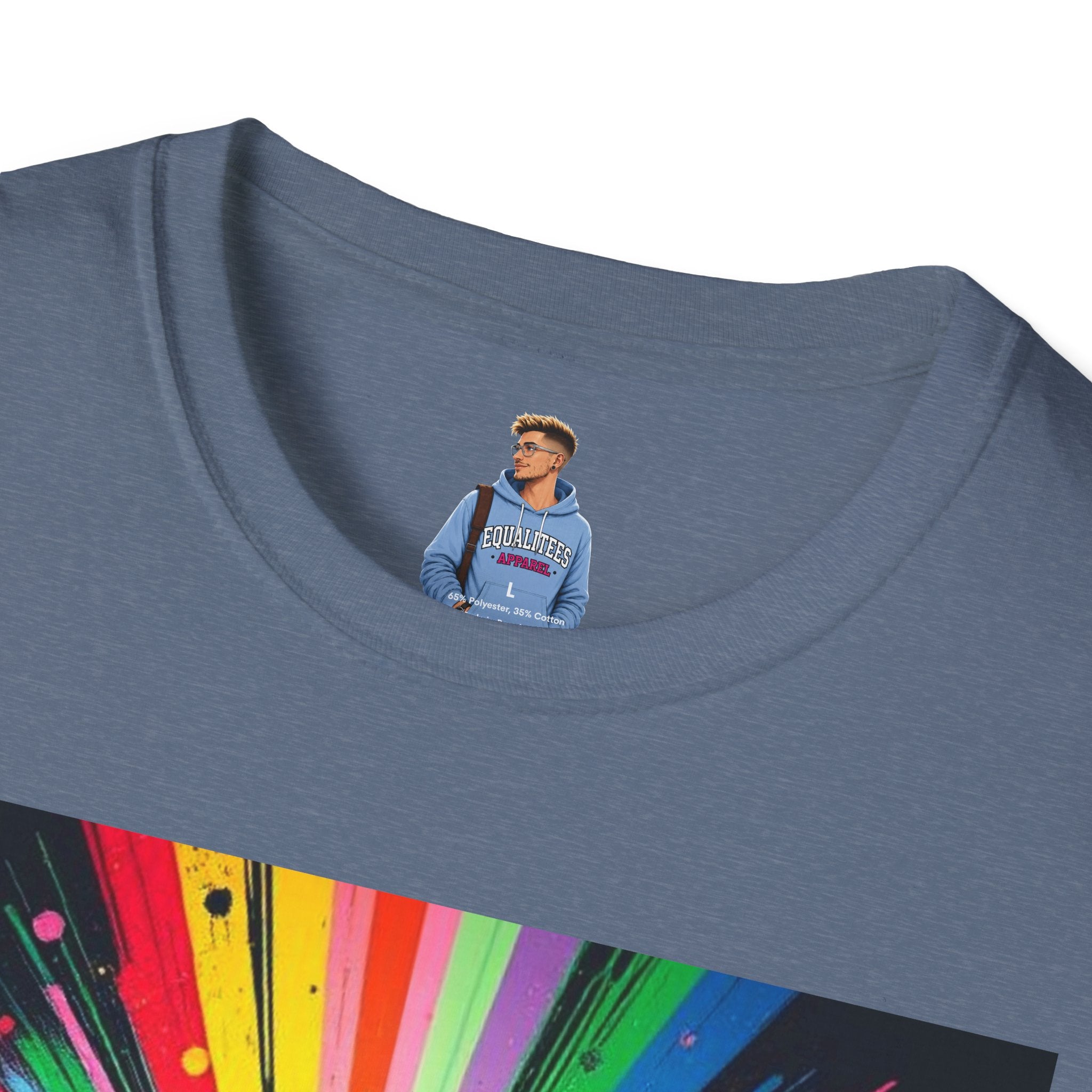 Unisex Softstyle T-Shirt - 'Queer People Belong Everywhere' Pride Graphic Tee