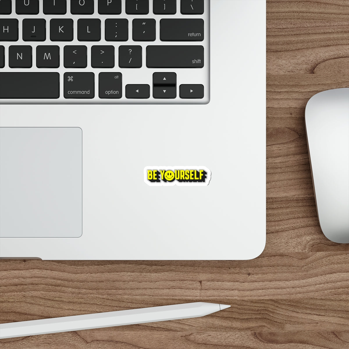 Die-Cut Stickers - Be Yourself Smiley - EqualiTees.Me