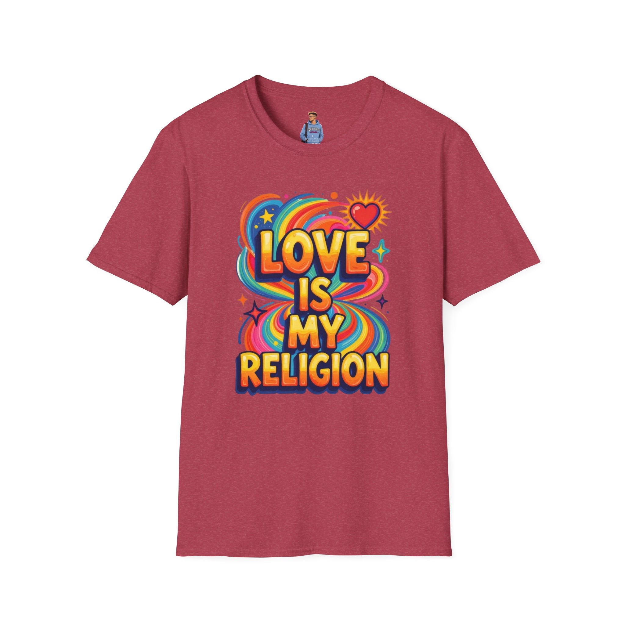 Love Is My Religion Retro Rainbow Graphic T-shirt