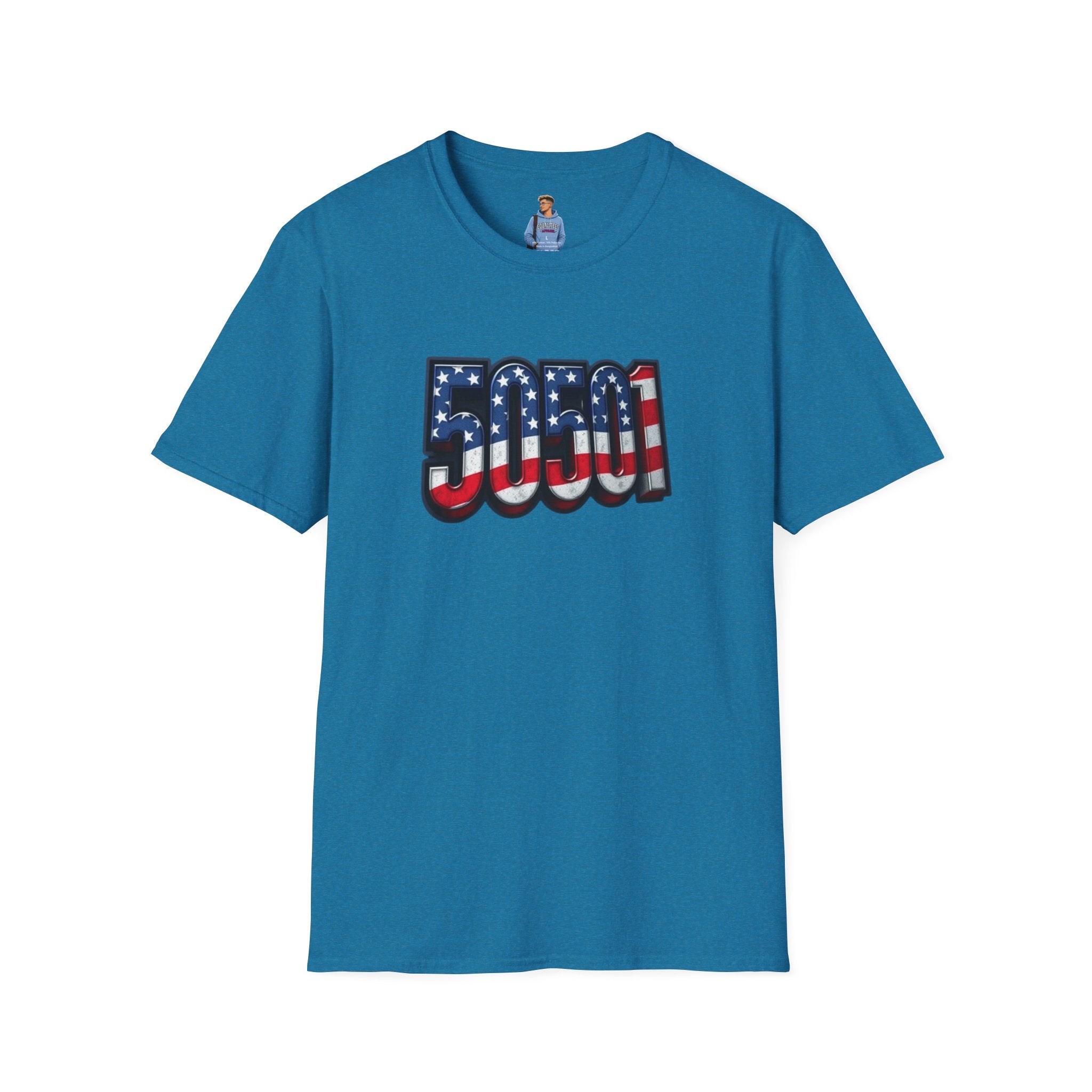 Camiseta unisex patriótica - 50501 "Nosotros, el pueblo, nos levantamos" - Diseño de la bandera estadounidense