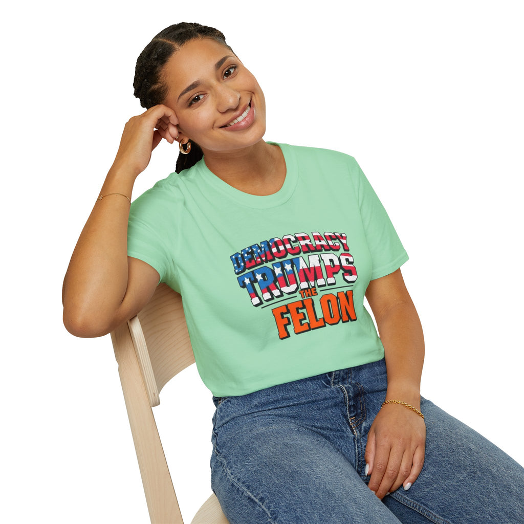 Democracy Trumps the Felon Graphic Tee