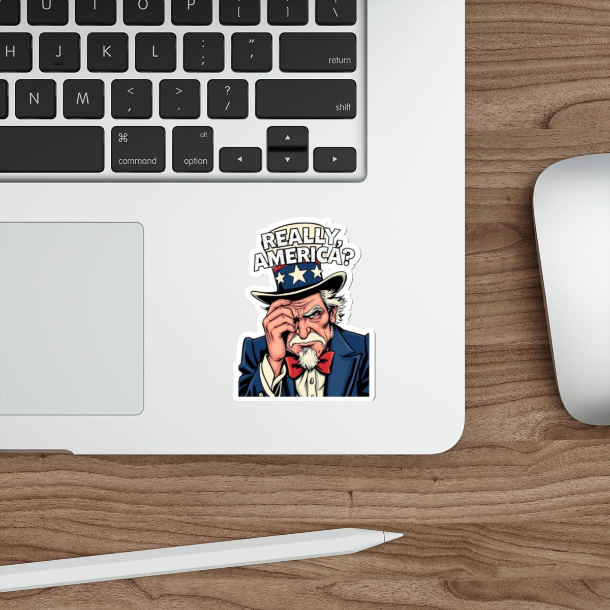 Die-Cut Stickers - Embarrassed Uncle Sam - EqualiTees.Me