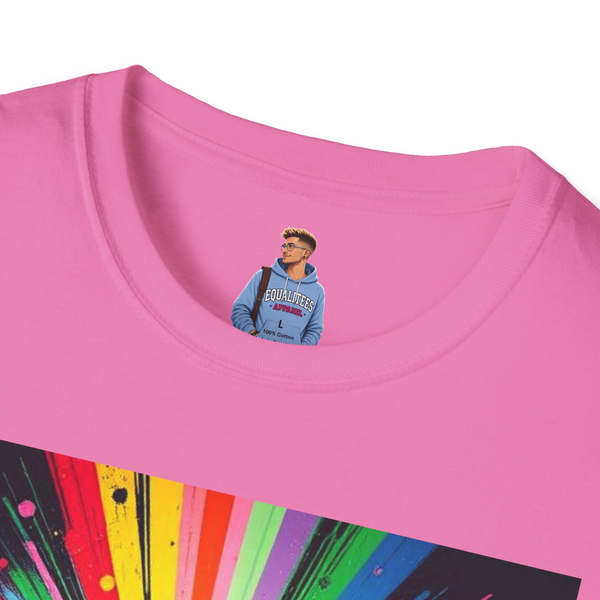 Unisex Softstyle T-Shirt - 'Queer People Belong Everywhere' Pride Graphic Tee