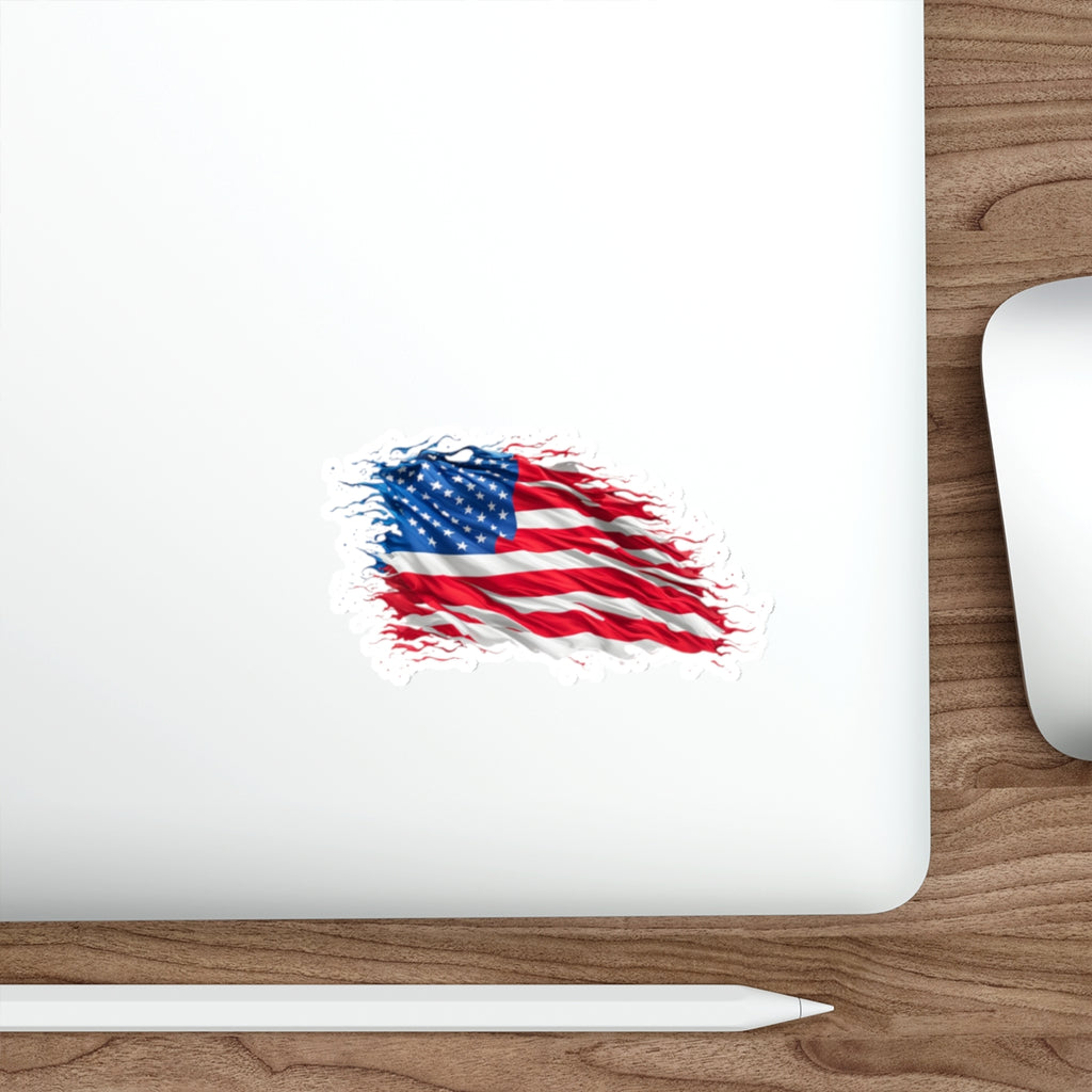 Die-Cut Stickers - American Flag Art - EqualiTees.Me