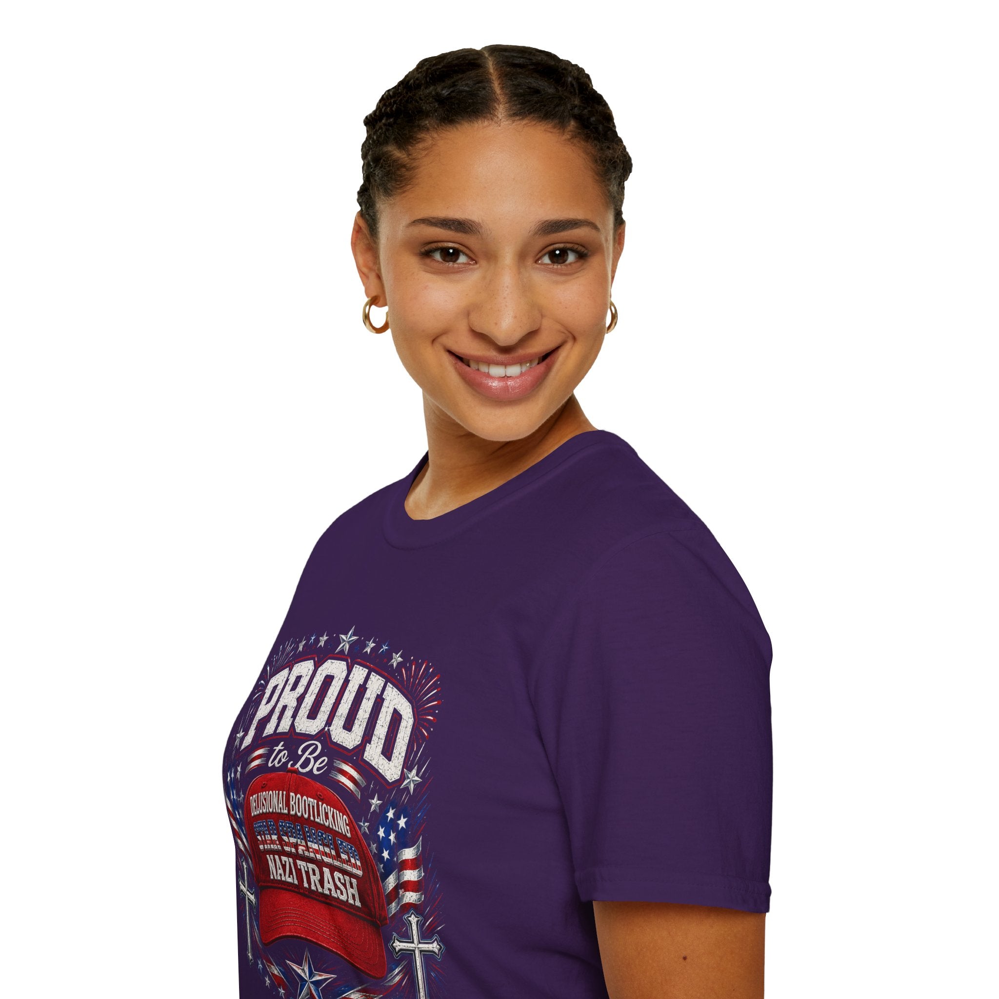 Star Spangled Awesome Graphic Tee ("Proud to Be Delusional Bootlicking Nazi Trash")