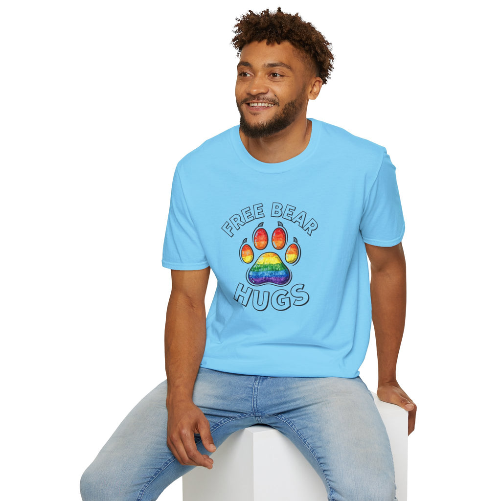 Free Bear Hugs Rainbow Paw T-Shirt