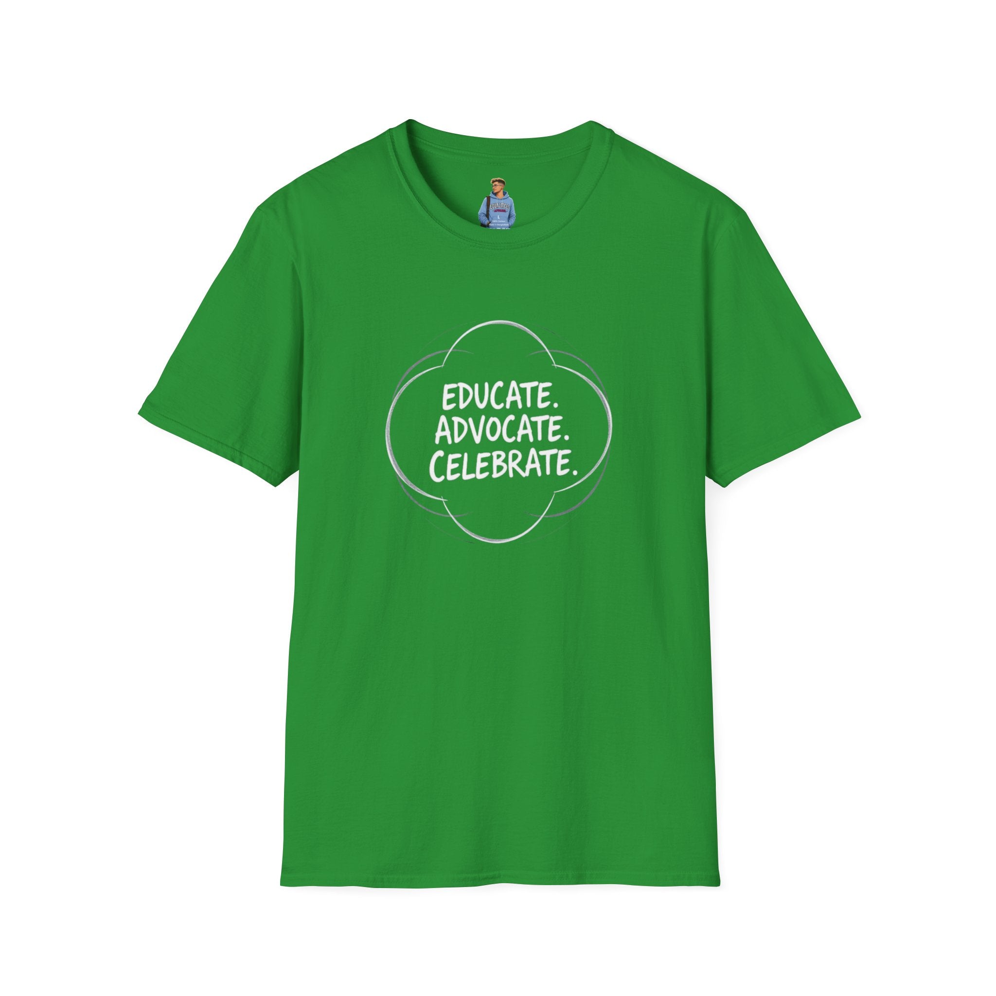 Subtle Pride Educate Advocate Celebrate Minimalist T-Shirt for Every Occasion