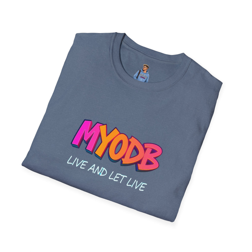 Camiseta MYODB "Vive y deja vivir" | Camiseta unisex de estilo suave | Ropa informal