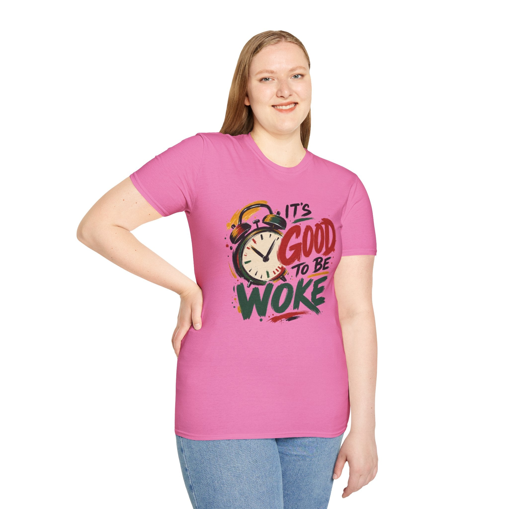 T-Shirt — "It's Good To Be Woke" Graphic Tee (Alarm Clock Design)