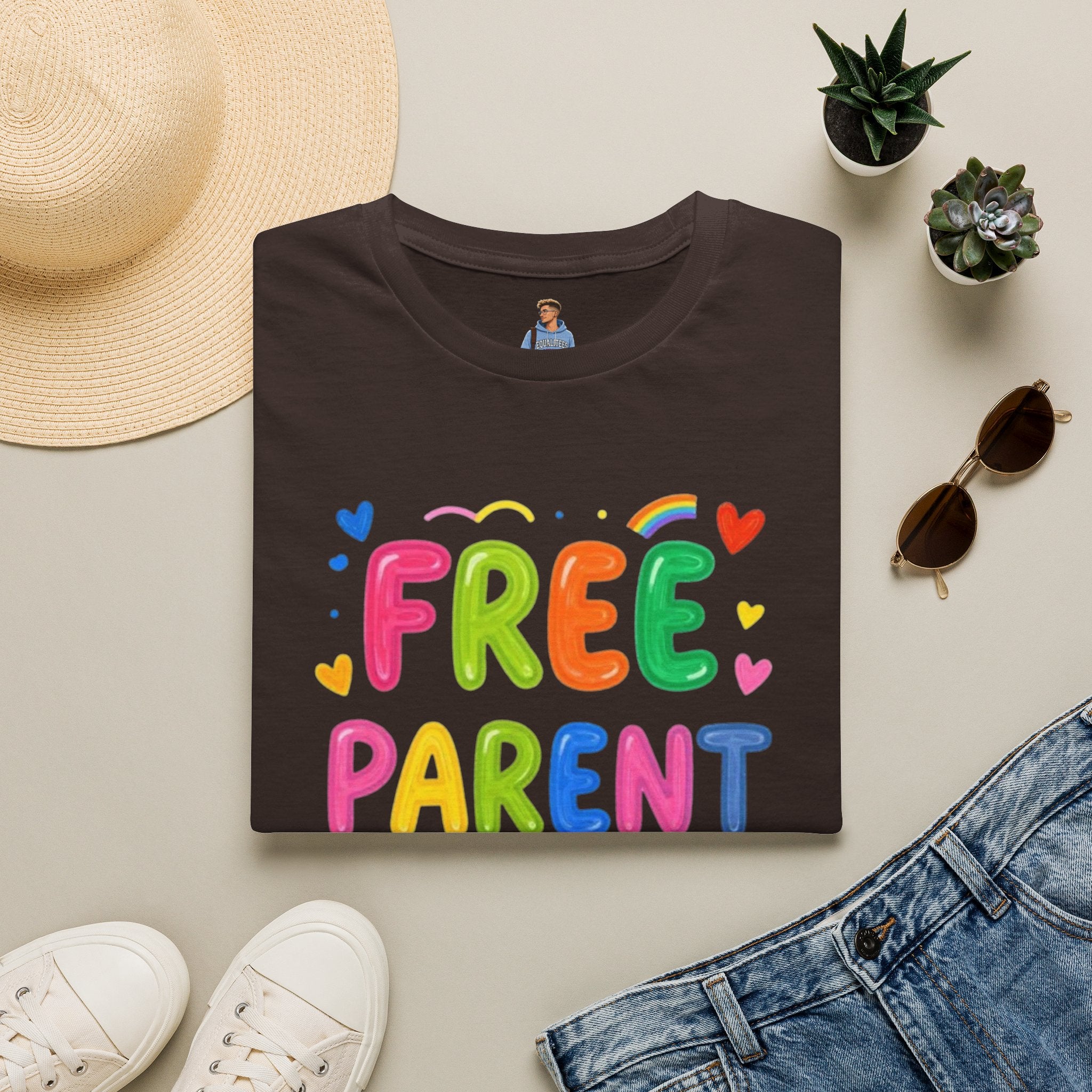 Free Parent Hugs Affirming T-Shirt