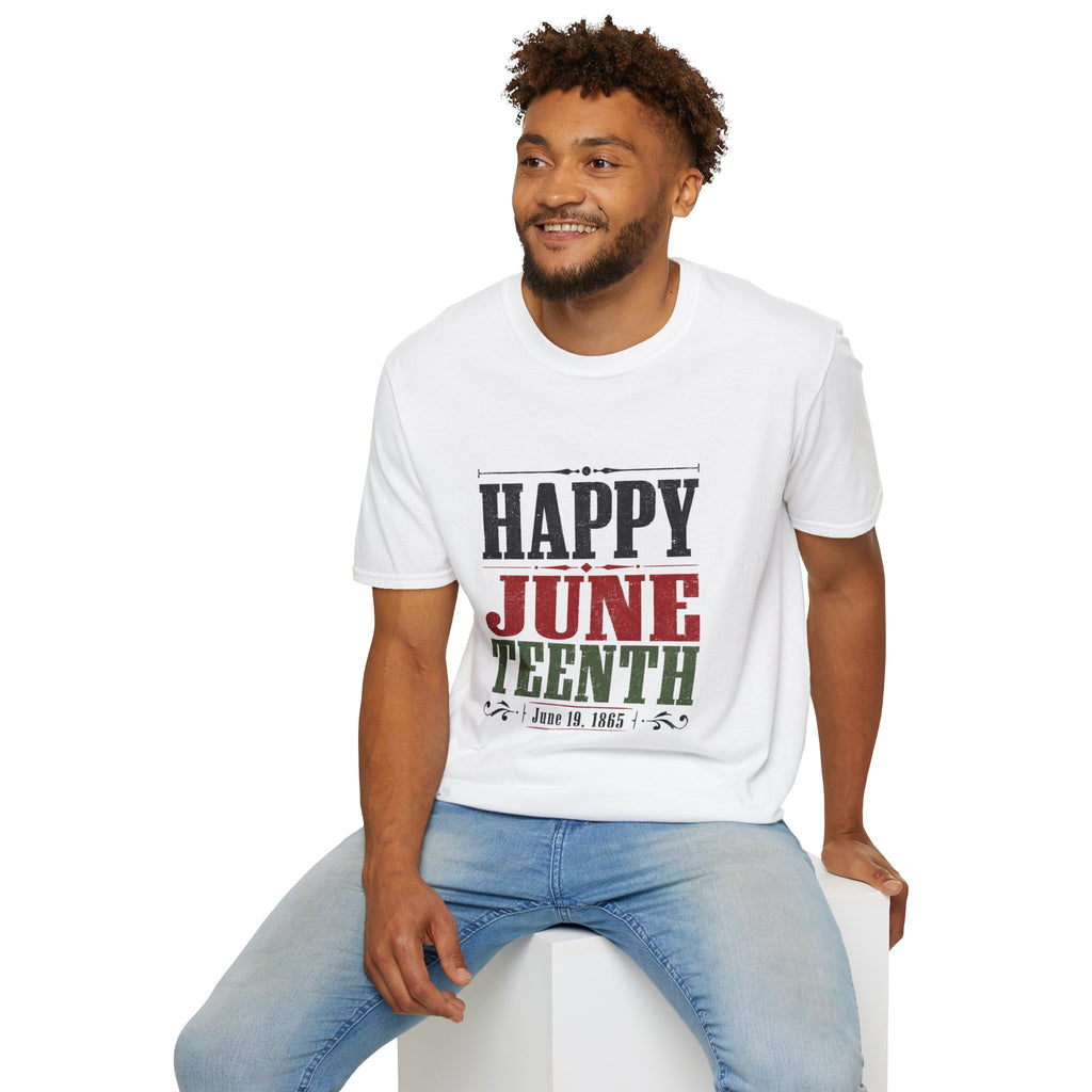 Juneteenth T-Shirt — "Happy Juneteenth" Celebration Tee